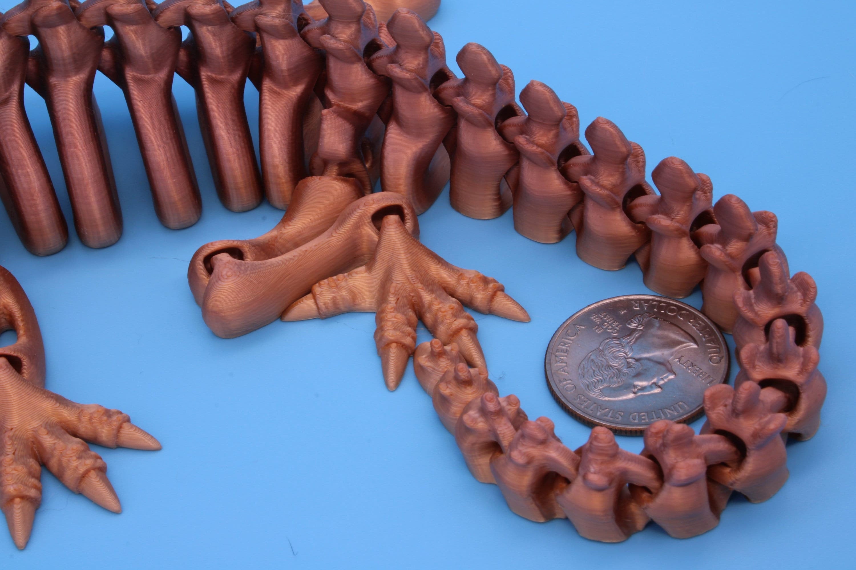 Crocodile | Cute Flexi Toy | Articulating Crocodile | 3D printed Unique Fidget | Desk Buddy | 13 in.