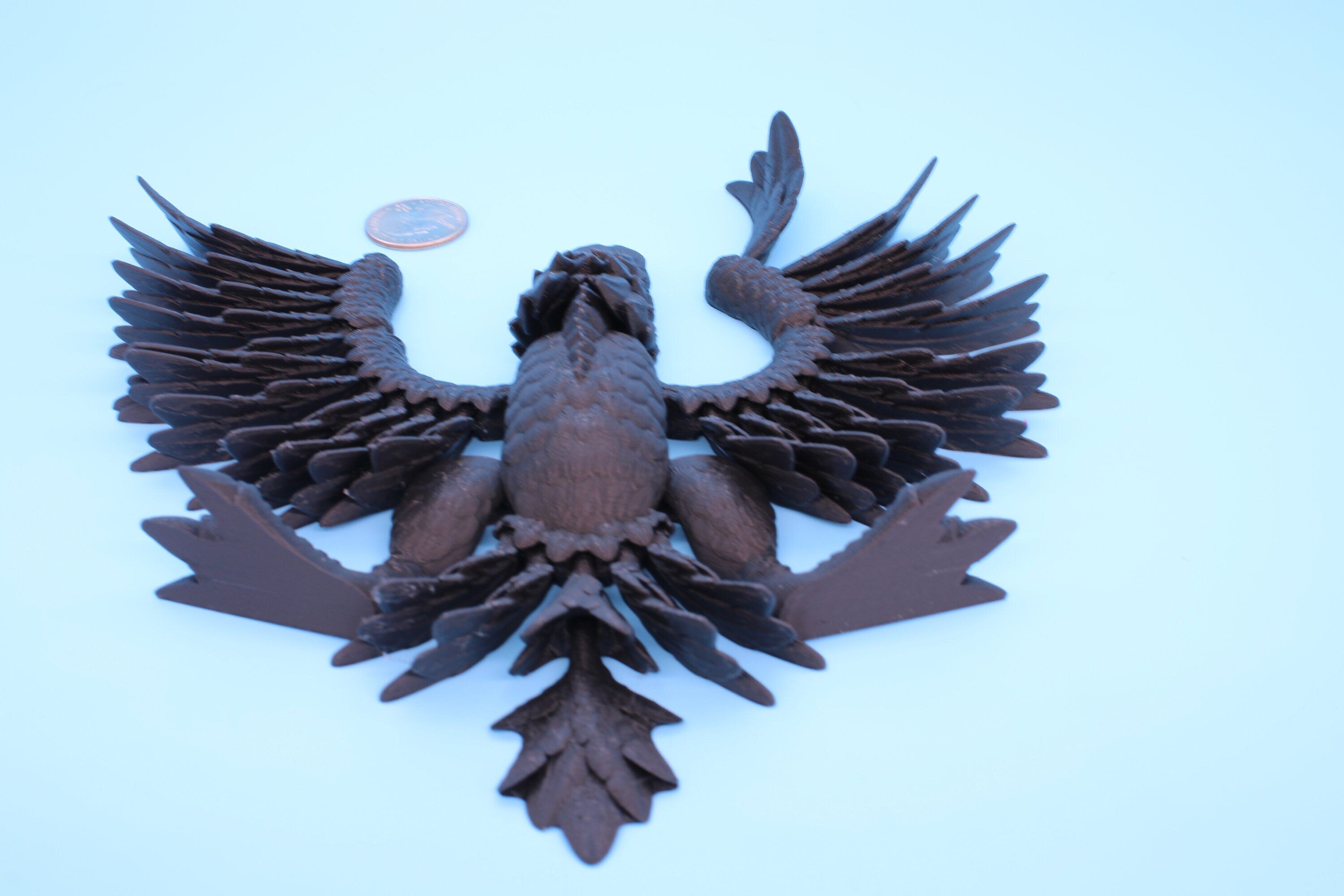 Black Phoenix | Cute Flexi Toy | Unique 3D Printed | Articulating Fidget Toy | Sensory toy | 4 in.