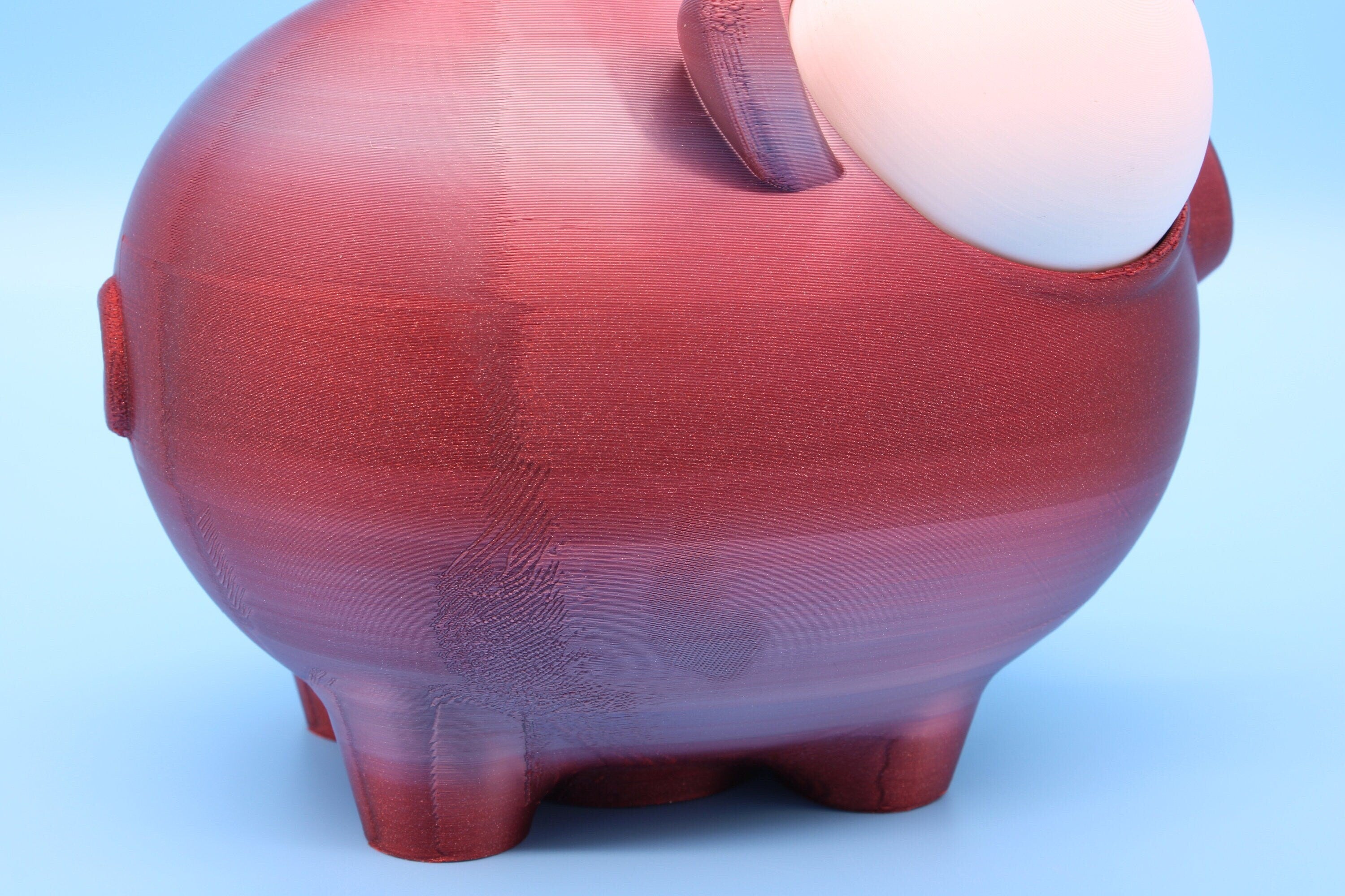 Multi Color Cute Piggy Bank | Eyes Do NOT Move | 3D Printed. Holds Coins | Looks Amazing on display | Removable Turn Knob To Get Coins Out.