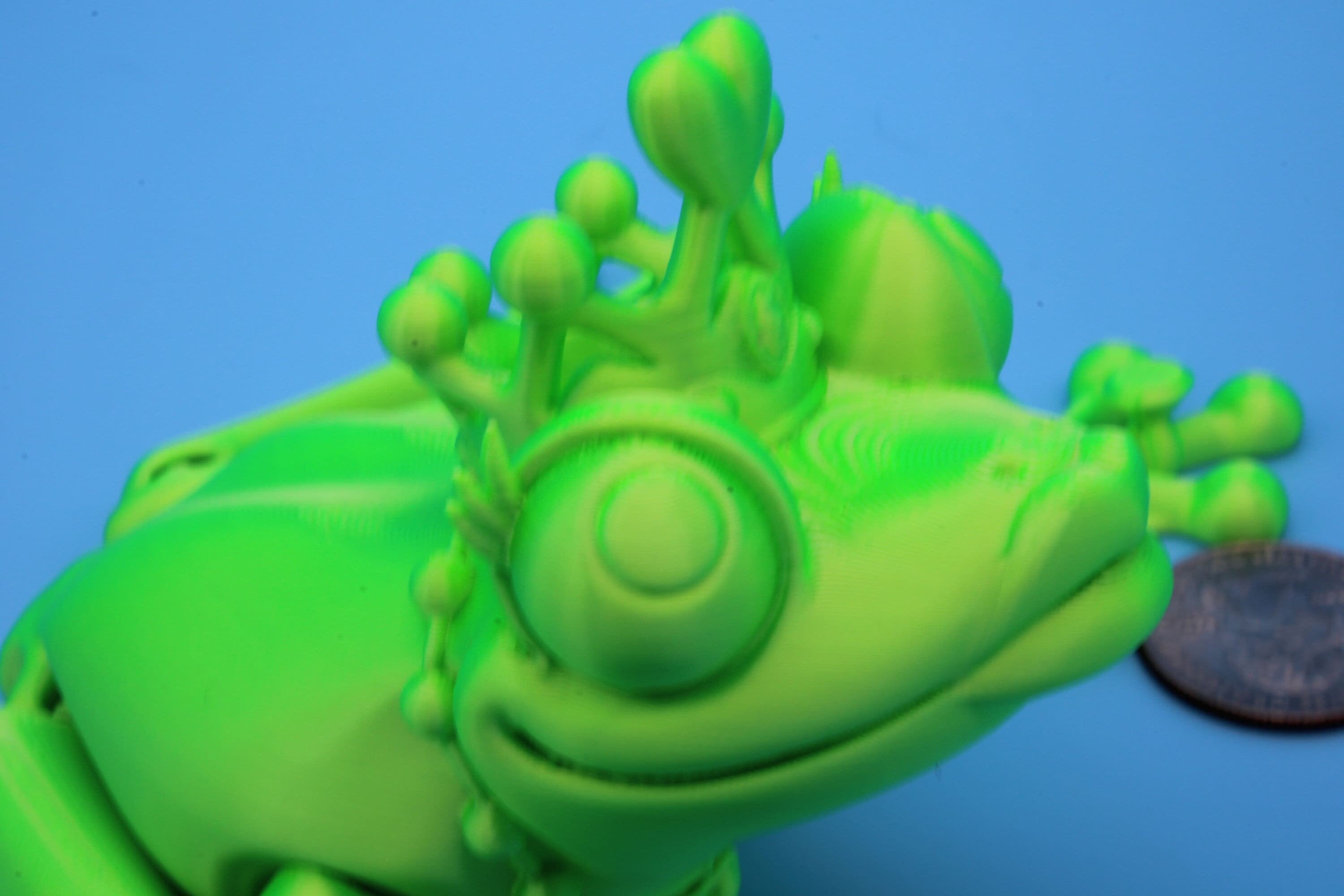 Green Princess Frog | Cute Flexi Toy | Articulating Frog | 3D printed Unique Fidget | Desk Buddy