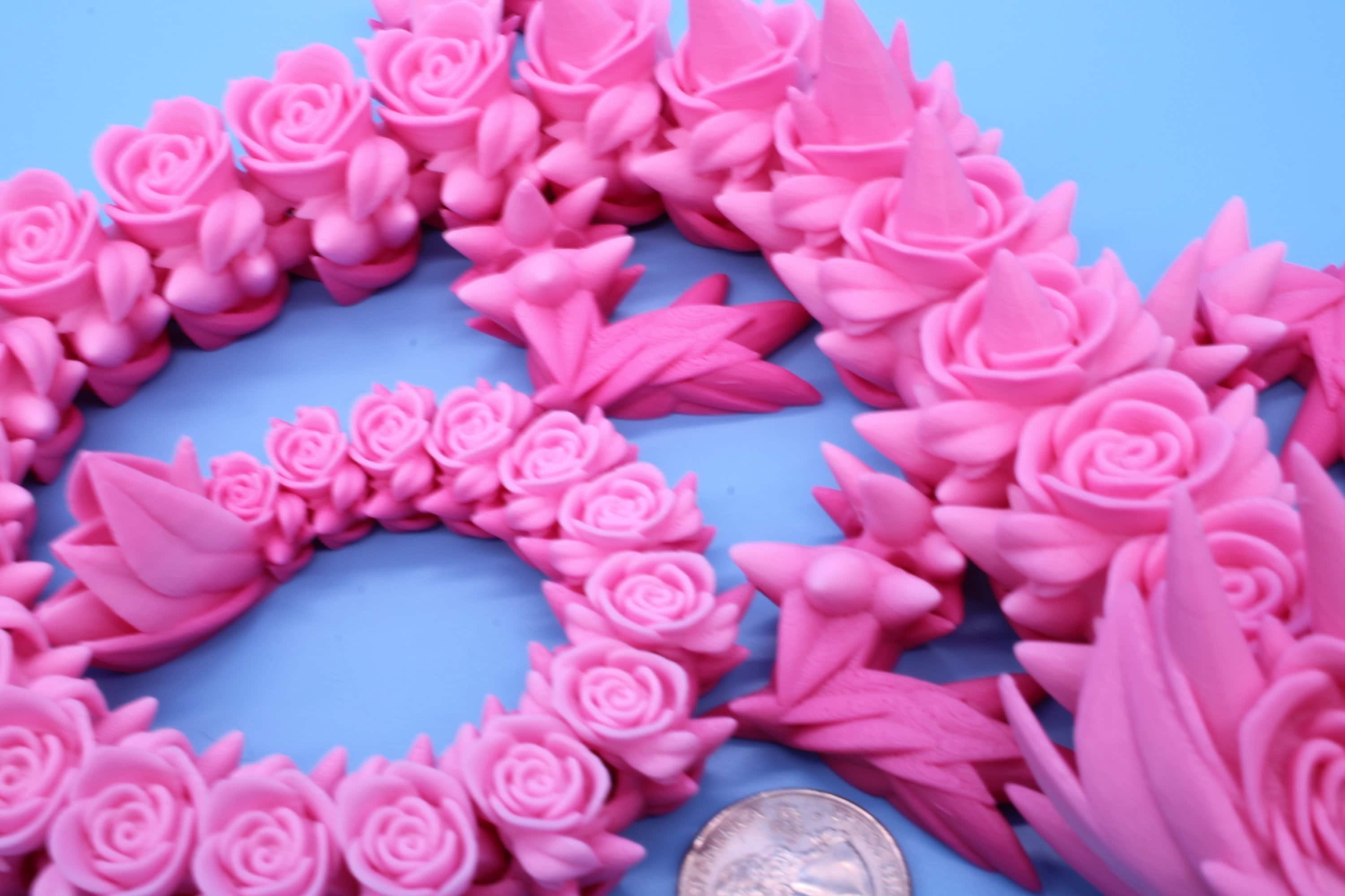 Pink Rose Dragon | 3D Printed Fidget | Flexi Toy | Adult Fidget Toy | Pink Rose Dragon | 3D Printed Fidget | Flexi Toy | Adult Fidget Toy |