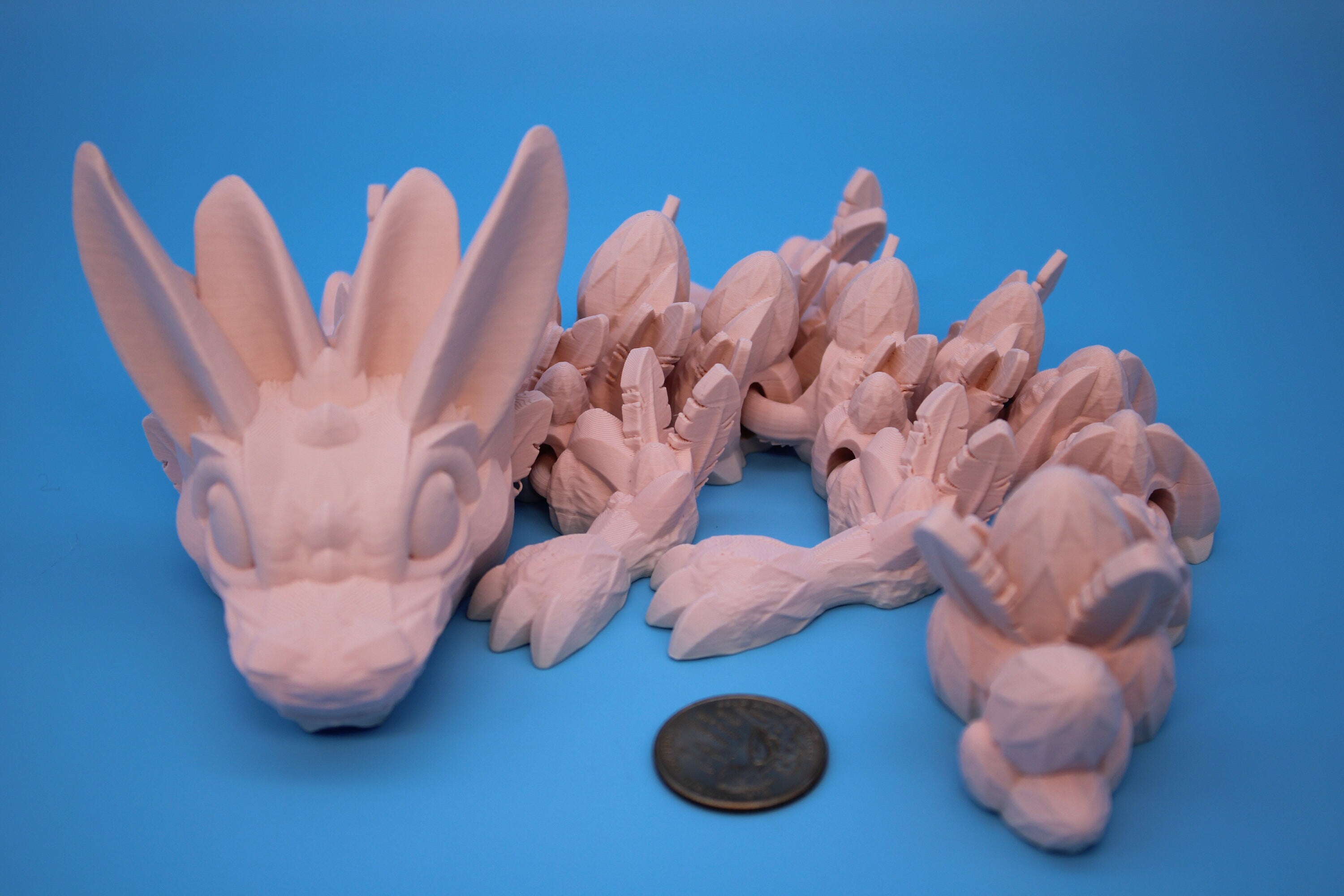 Easter Baby Dragon | 3D Printed Articulating Dragon | Flexi Toy | Adult Fidget Toy | Dragon Buddy ready for you! 12 in