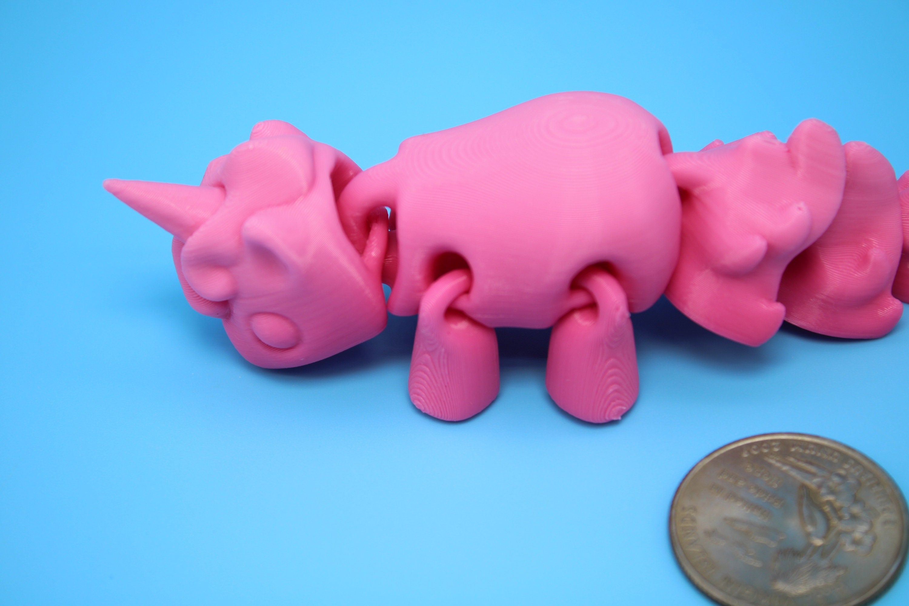 Unicorn no Wings- Pink | 3D Printed | Cute Unicorn | Sensory Toy | Fidget Toy | Articulating Unicorn.