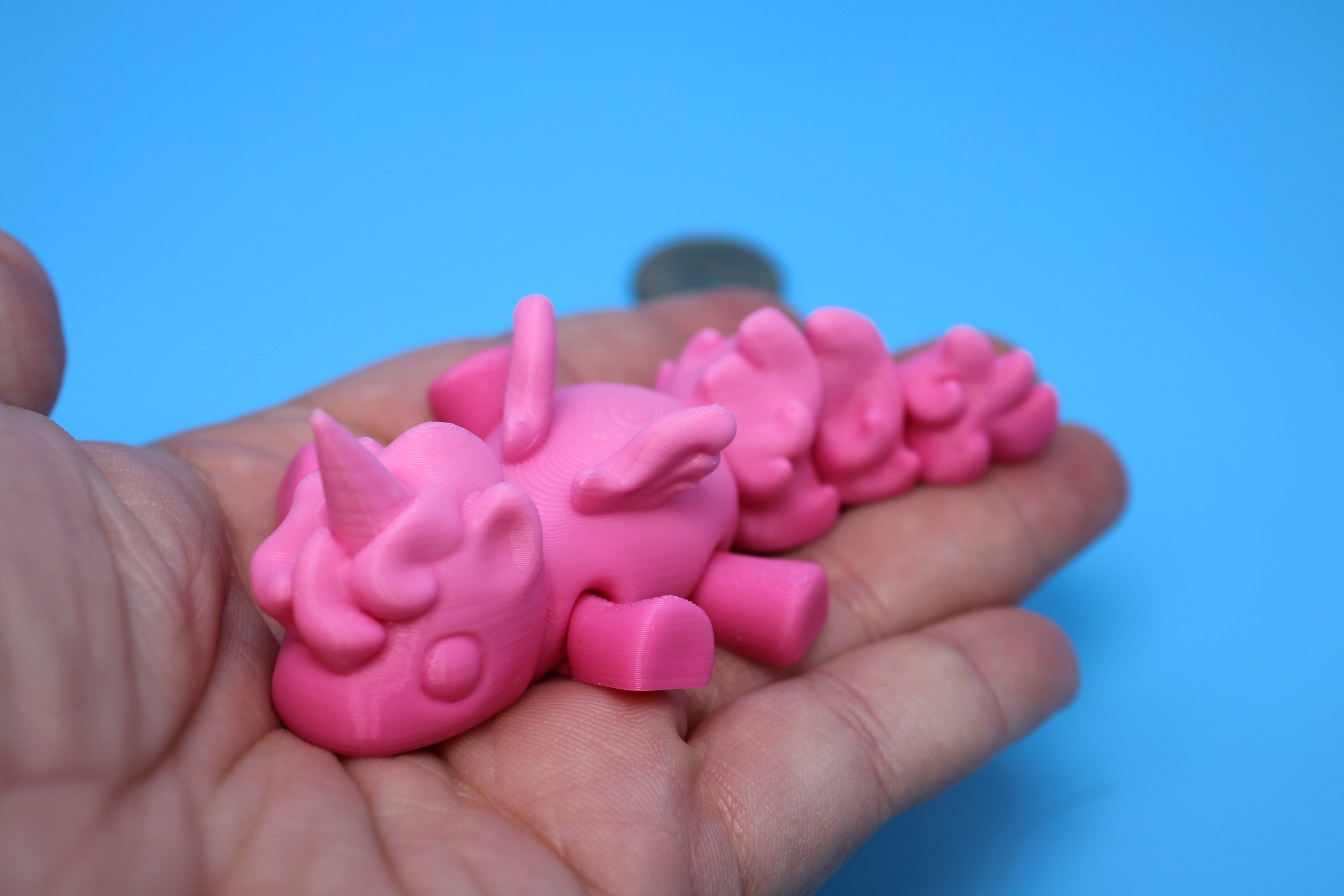 Unicorn with Wings-Pink | 3D Printed Miniature | Cute Unicorn | Sensory Toy | Fidget Toy | Articulating Unicorn.