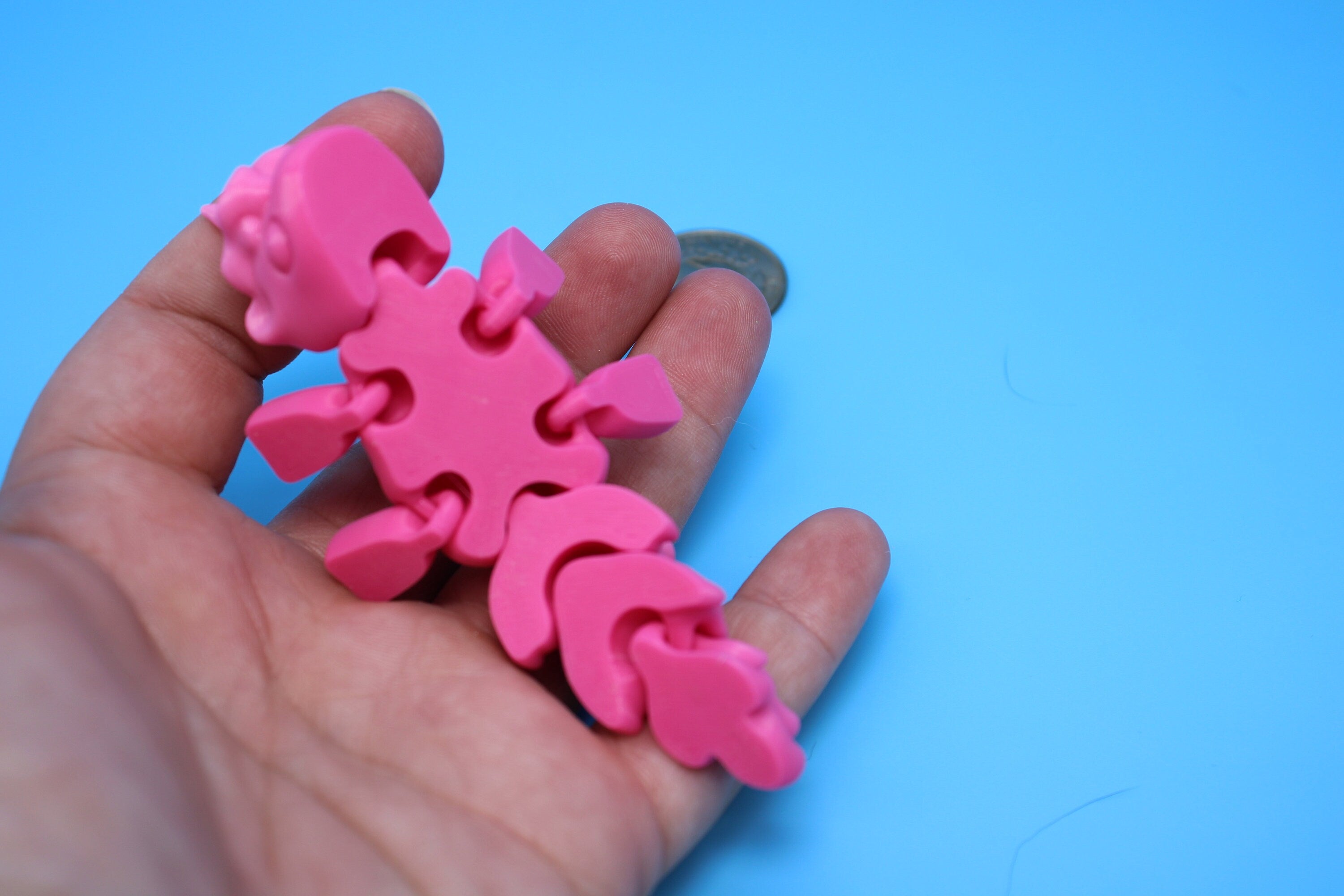 Unicorn with Wings-Pink | 3D Printed Miniature | Cute Unicorn | Sensory Toy | Fidget Toy | Articulating Unicorn.