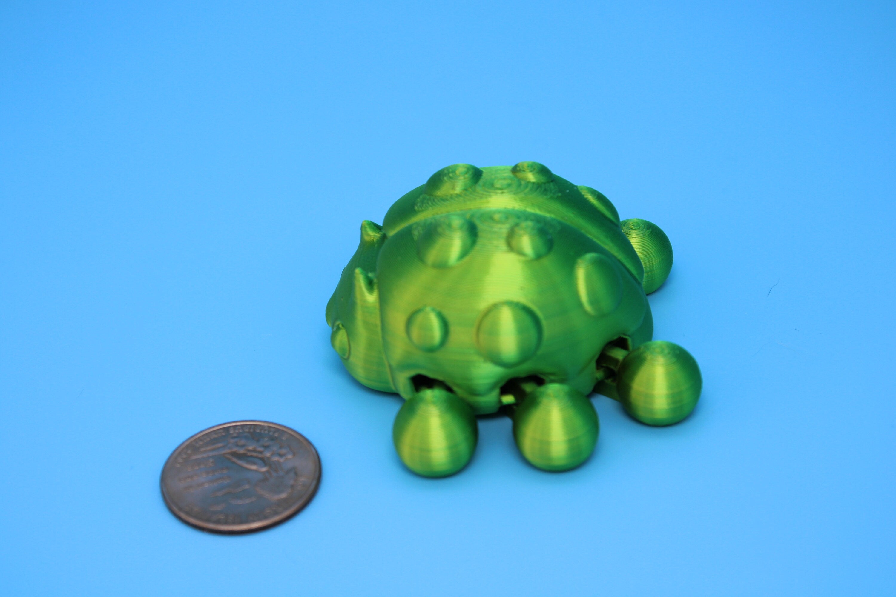 Ladybug- Green | 3D Printed | Cute Ladybug | 3 inches | Fidget Toy.