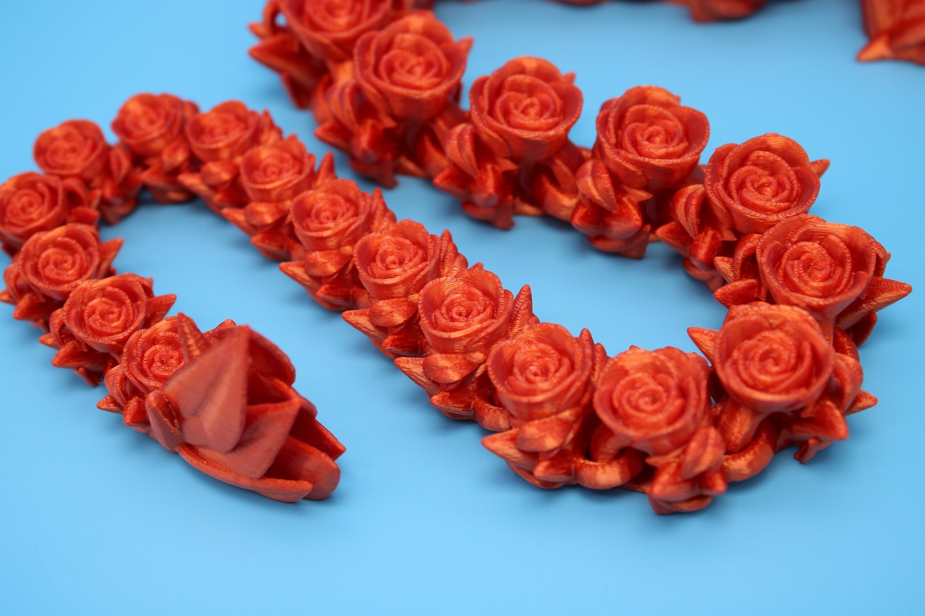 Flawed Orange Rose Articulating Dragon | 3D Printed Fidget, Adult Fidg Flawed Orange Rose Articulating Dragon | 3D Printed Fidget, Adult Fidg