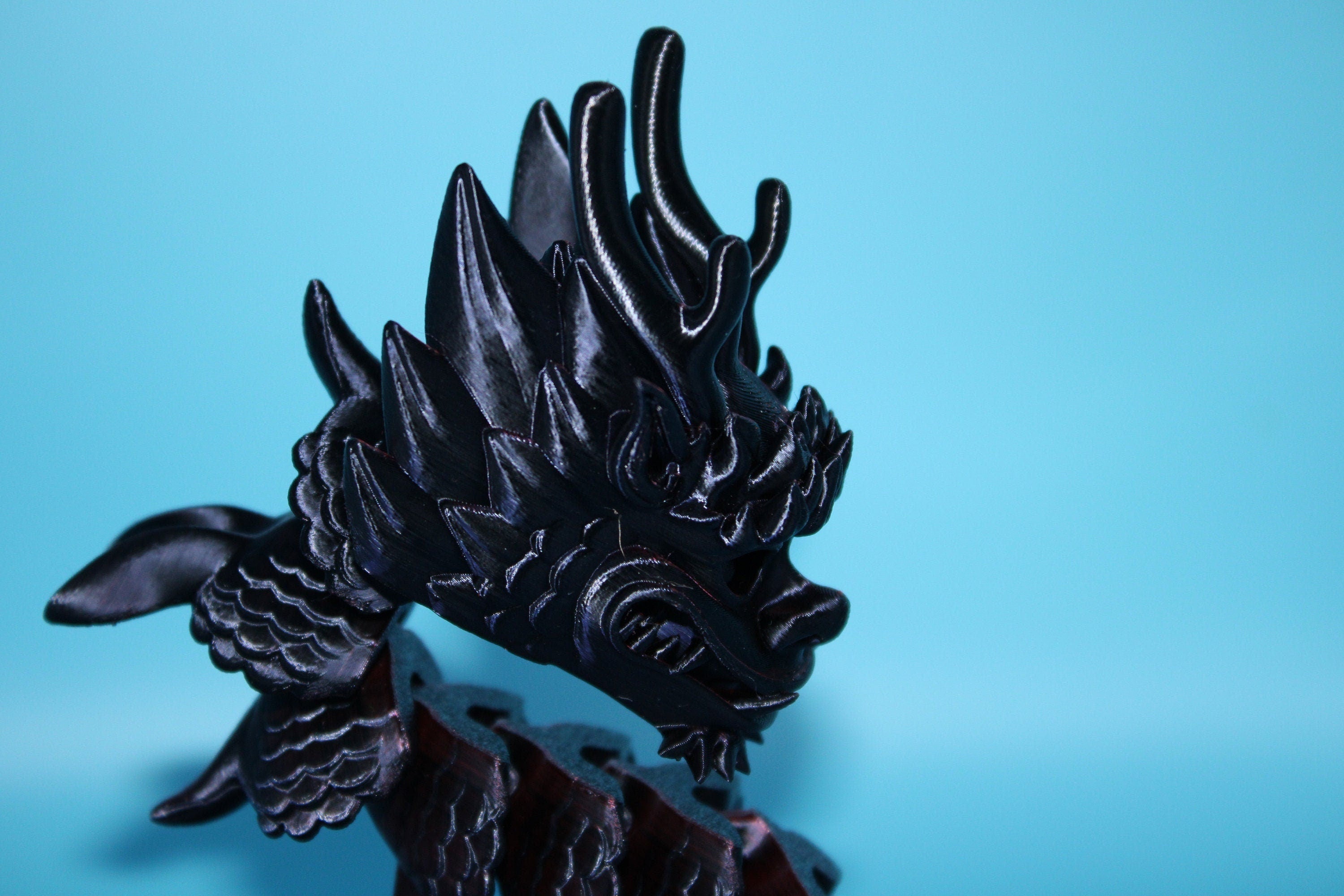 27 in. Multi Color Imperial Dragon | Fidget Toy Dragon 3D printed | Articulating Dragon | Flexi Toy | Stress Relief Gift