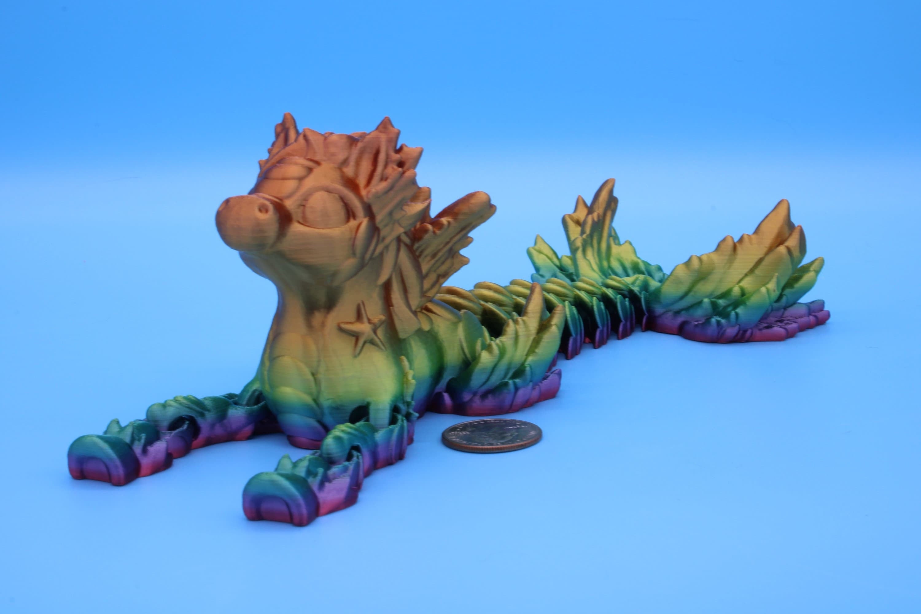 Hippocampus Sea Horse | 9.5 in. Cute Sea Horse | 3D printed articulating Sea Horse | Flexi Toy | Stress Relief, Gift.