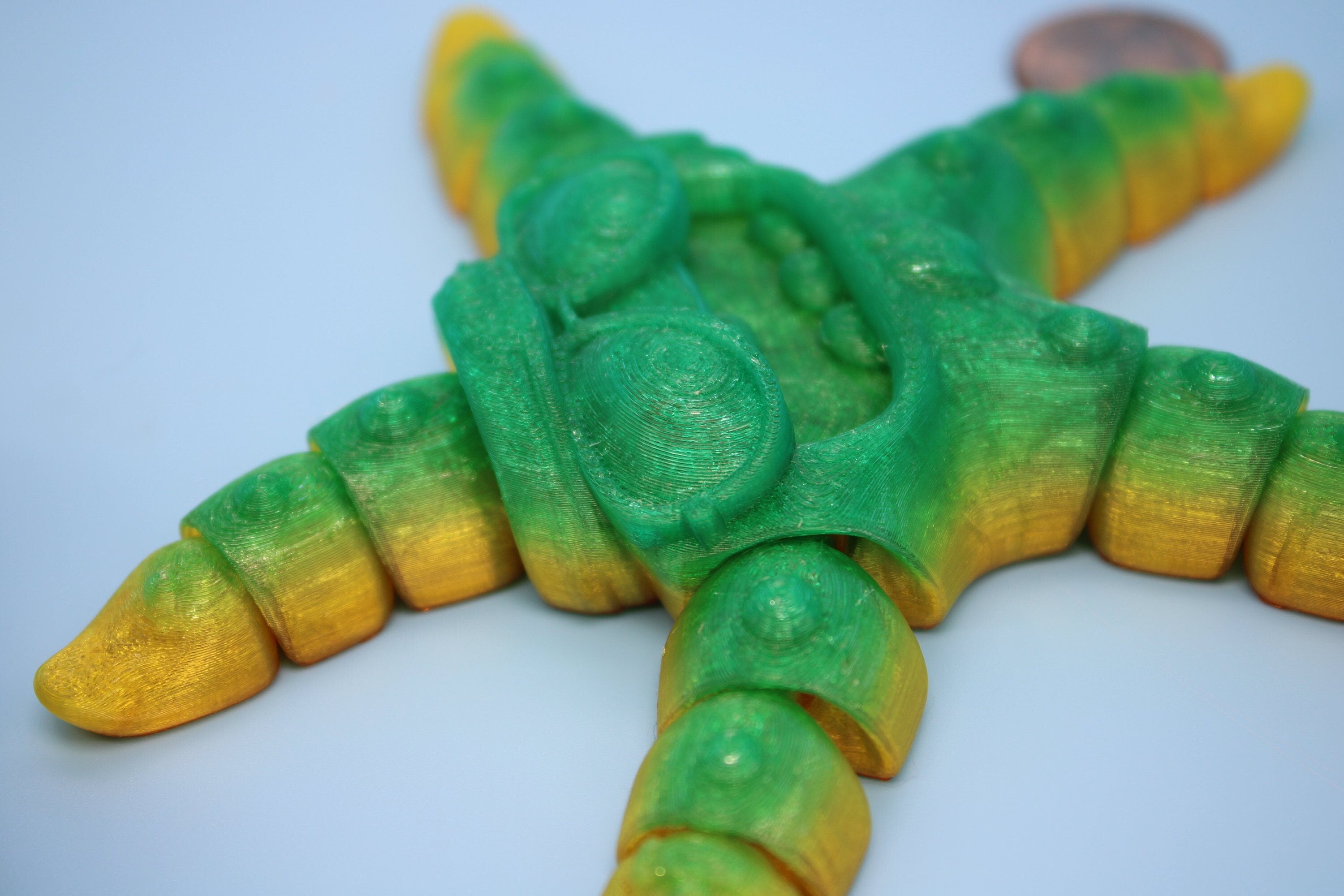 Flexible Rainbow Rock Starfish | Cute Flexi Toy | Articulating Starfish | 3D printed Unique Fidget | Desk Buddy | 13 in.