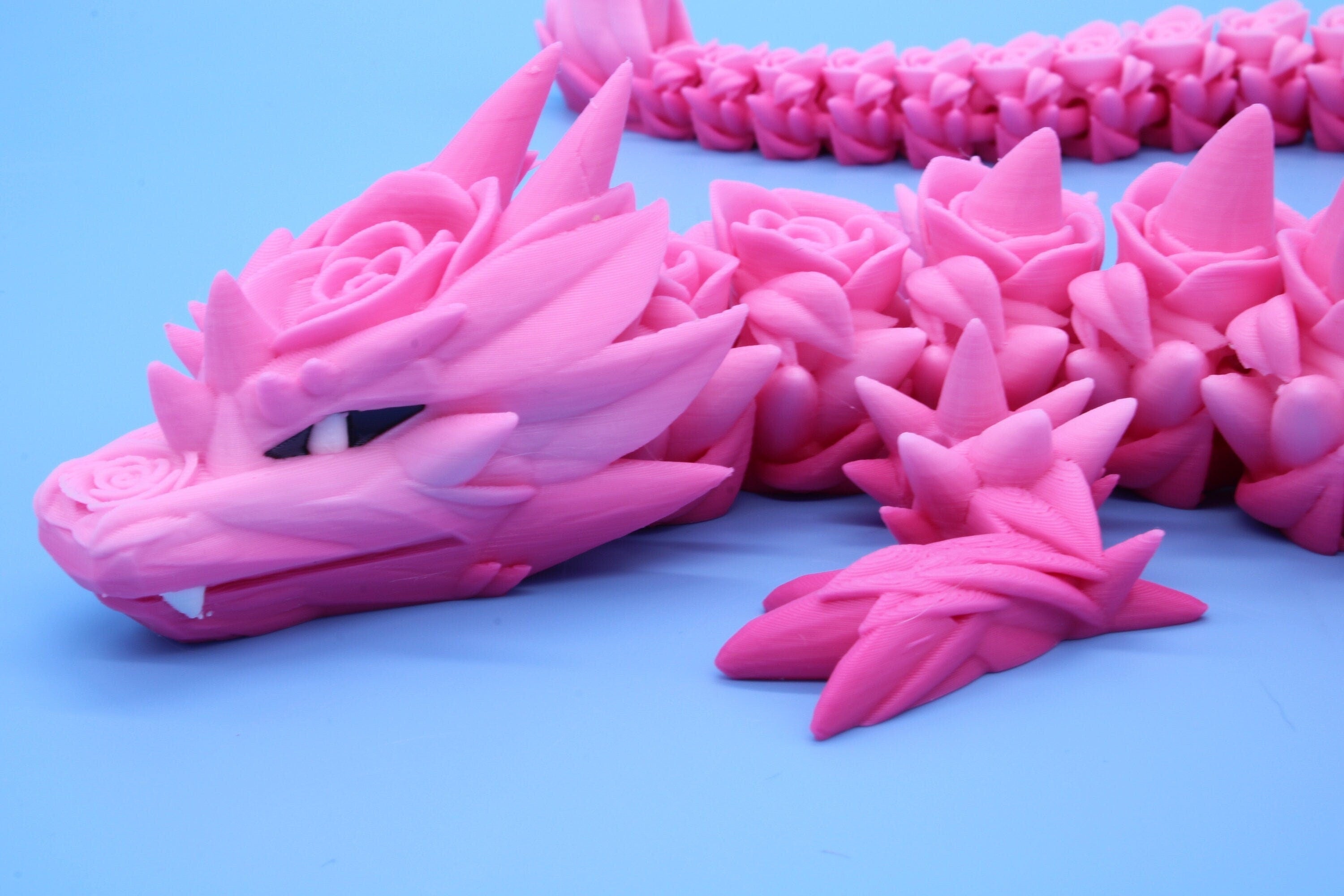 Pink Rose Dragon | 3D Printed Fidget | Flexi Toy | Adult Fidget Toy | Pink Rose Dragon | 3D Printed Fidget | Flexi Toy | Adult Fidget Toy |