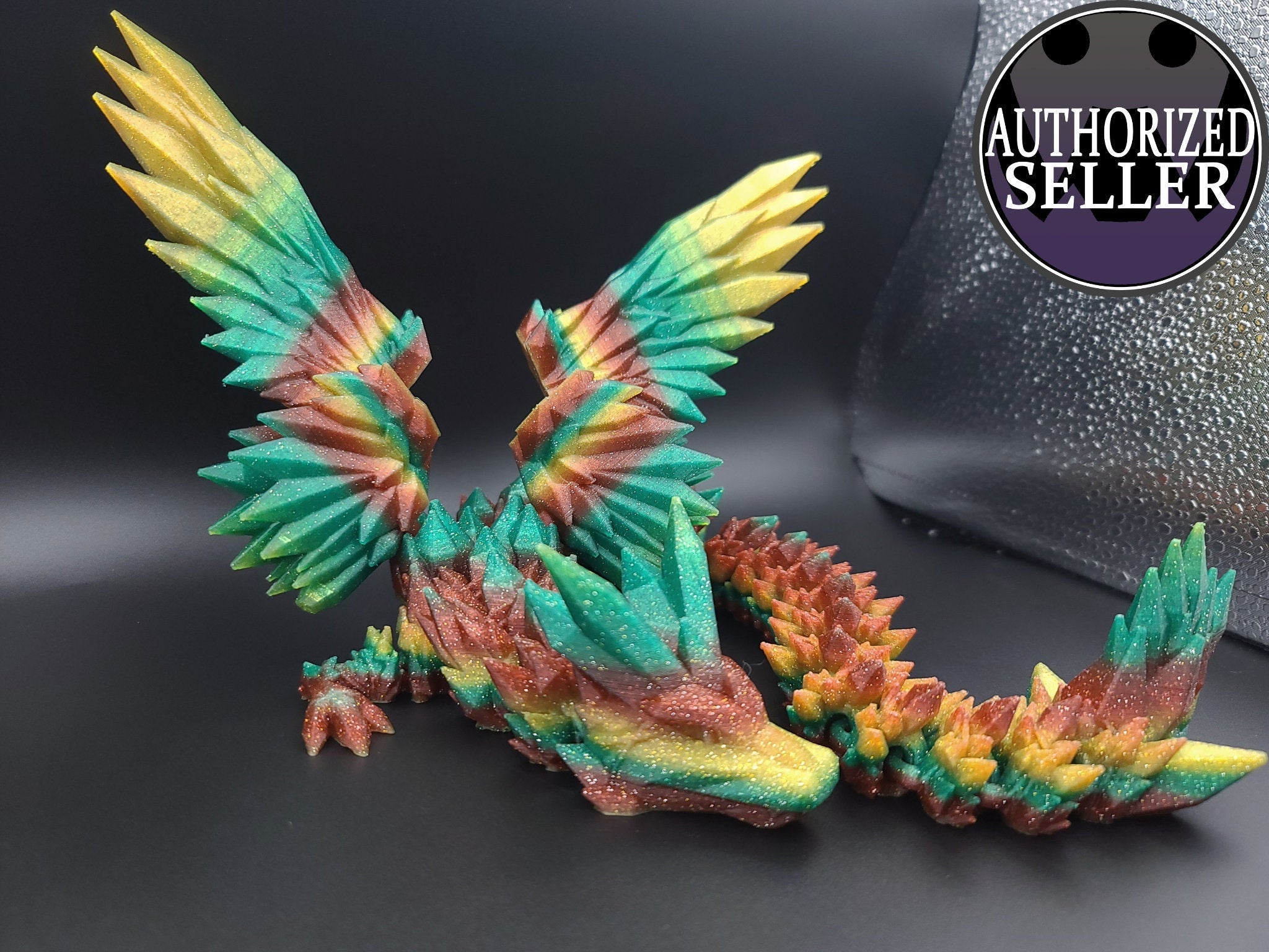 Rainbow Articulated Dragon 3D Print 