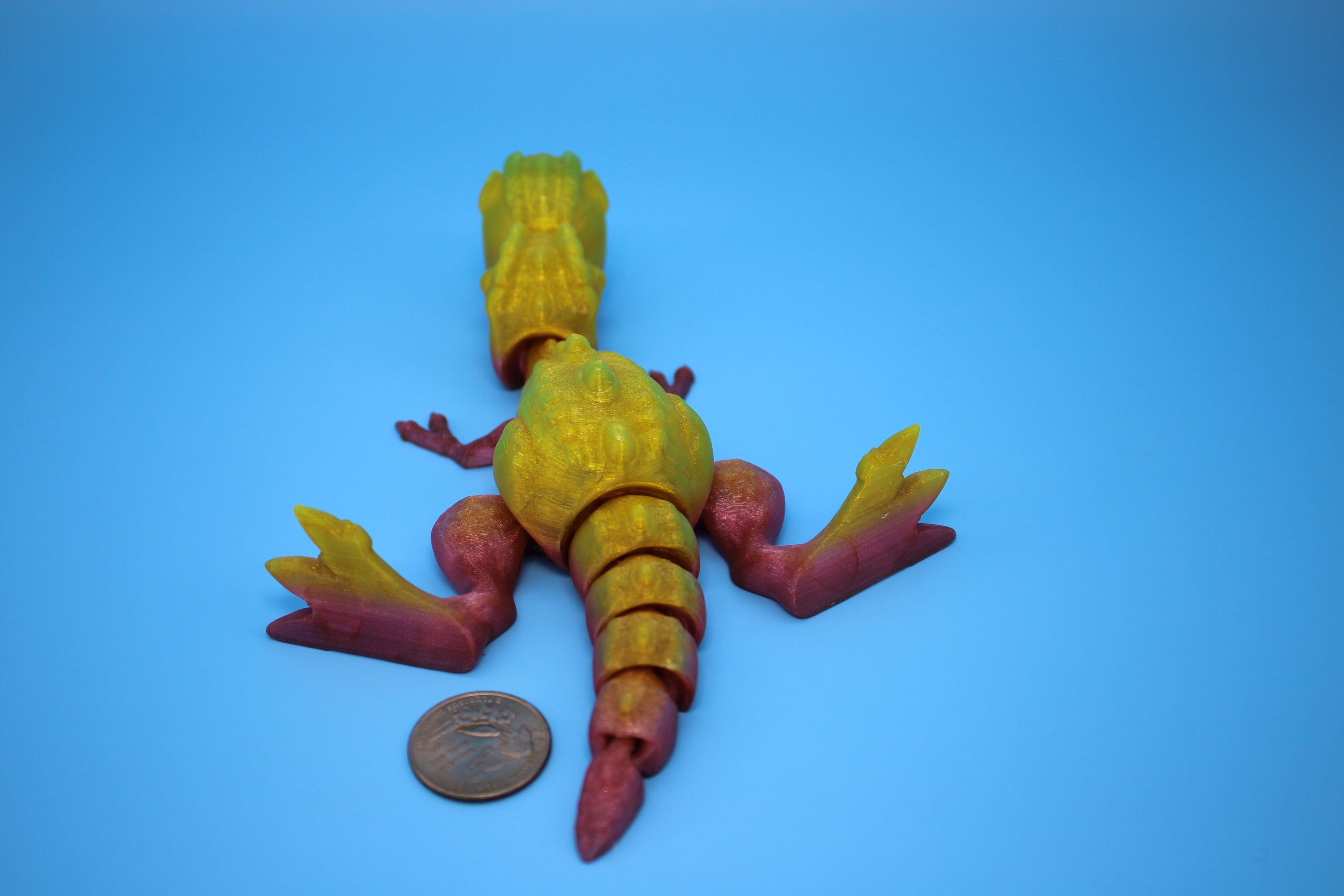 Flexi T-Rex - Rainbow | Flexible (TPU) | 3D Printed | Tyrannosaurus | Super Cute Dinosaur.