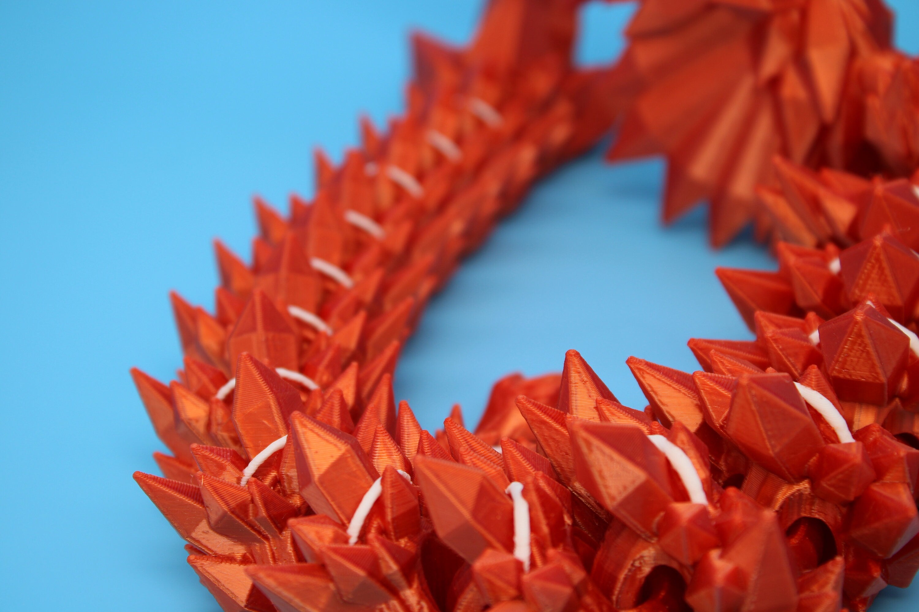 Crystal Wing Dragon | Orange 100% 3D printed | Crystal Wing | 3D Printed | Articulating Dragon | Flexi Toy | Sensory Toy | Gift.