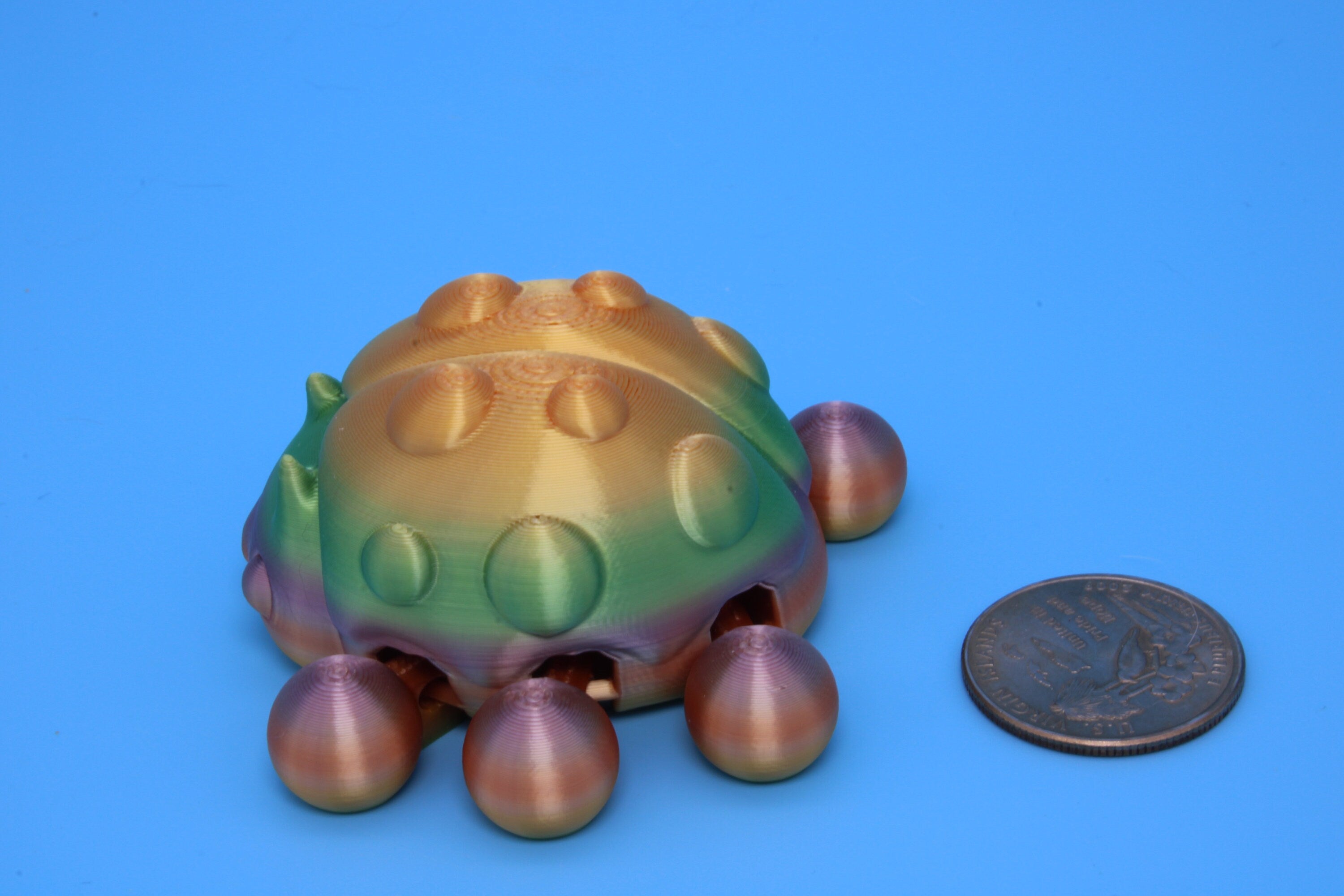 Ladybug- Rainbow| 3D Printed | Cute Ladybug | 3 inches | Fidget Toy.