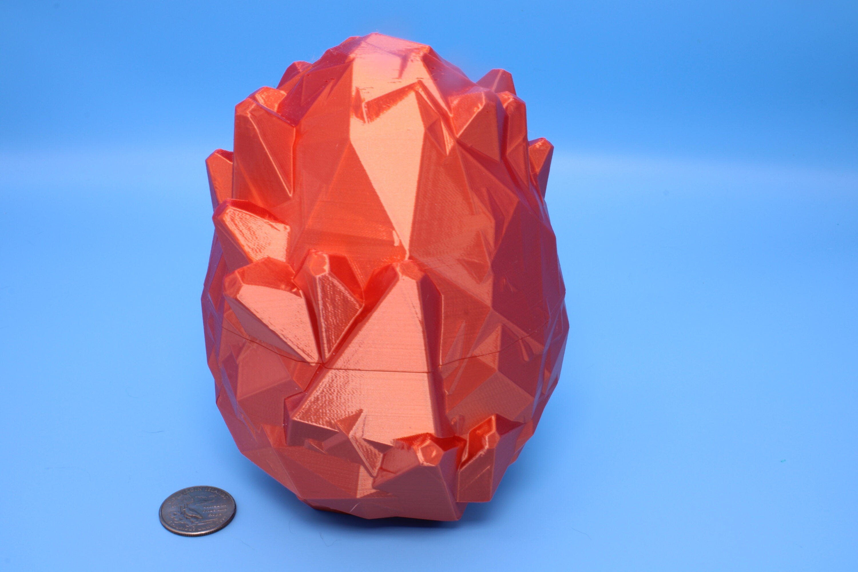Crystal Dragon Egg- Orange | 3D printed Dragon Egg Storage! | 6 in. | Crystal Egg | Decorative Dragon Egg.