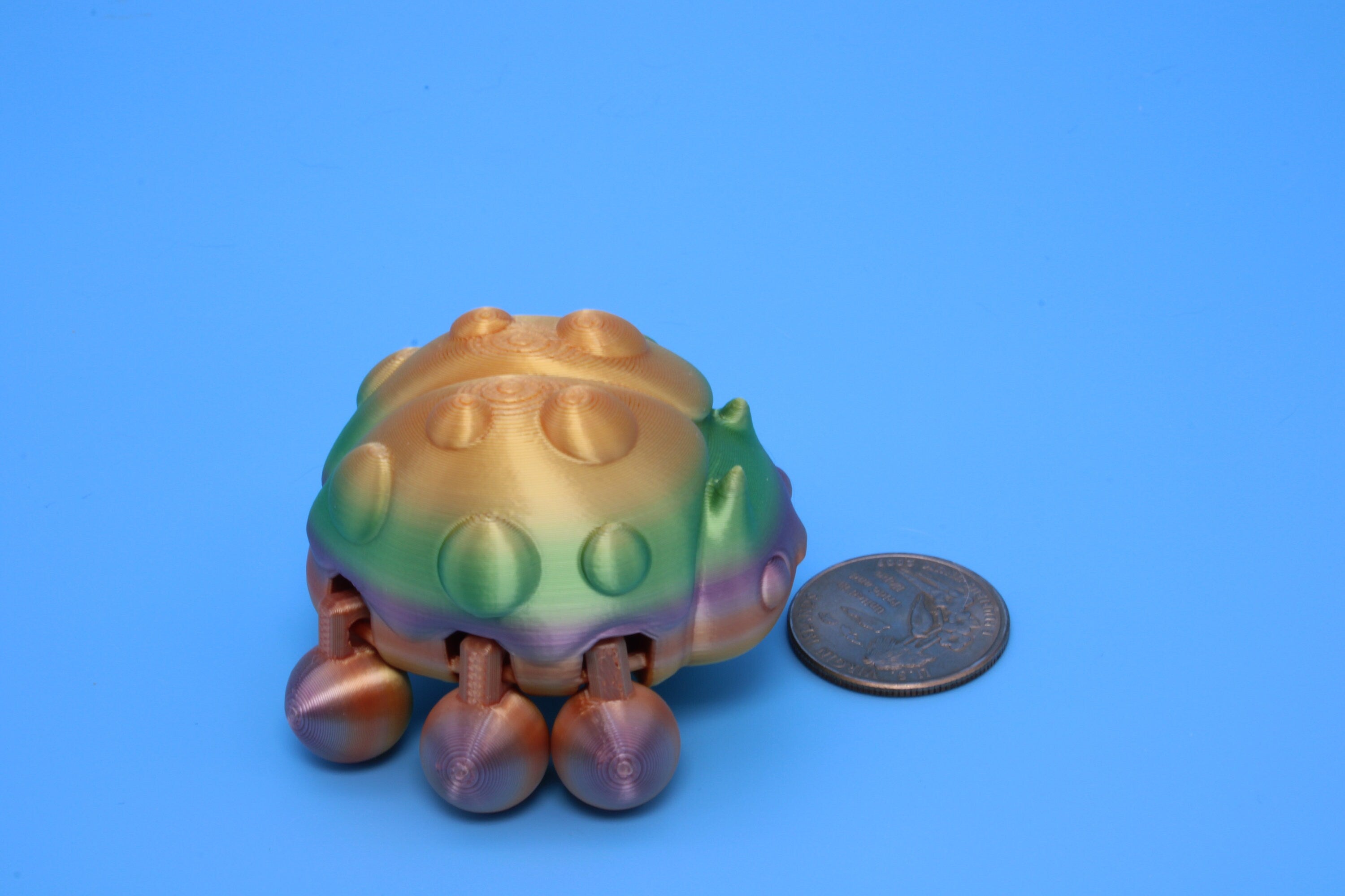 Ladybug- Rainbow| 3D Printed | Cute Ladybug | 3 inches | Fidget Toy.