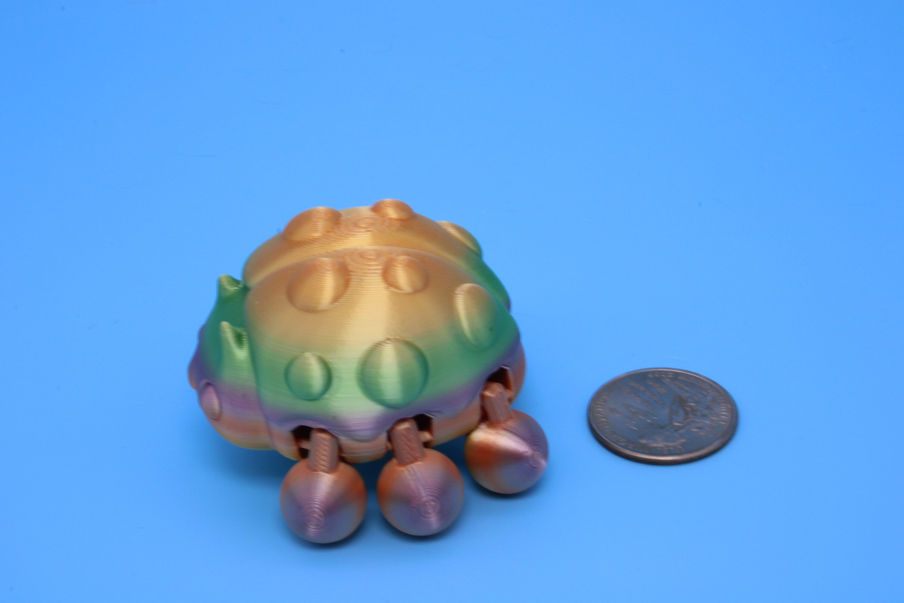 Ladybug- Rainbow| 3D Printed | Cute Ladybug | 3 inches | Fidget Toy.