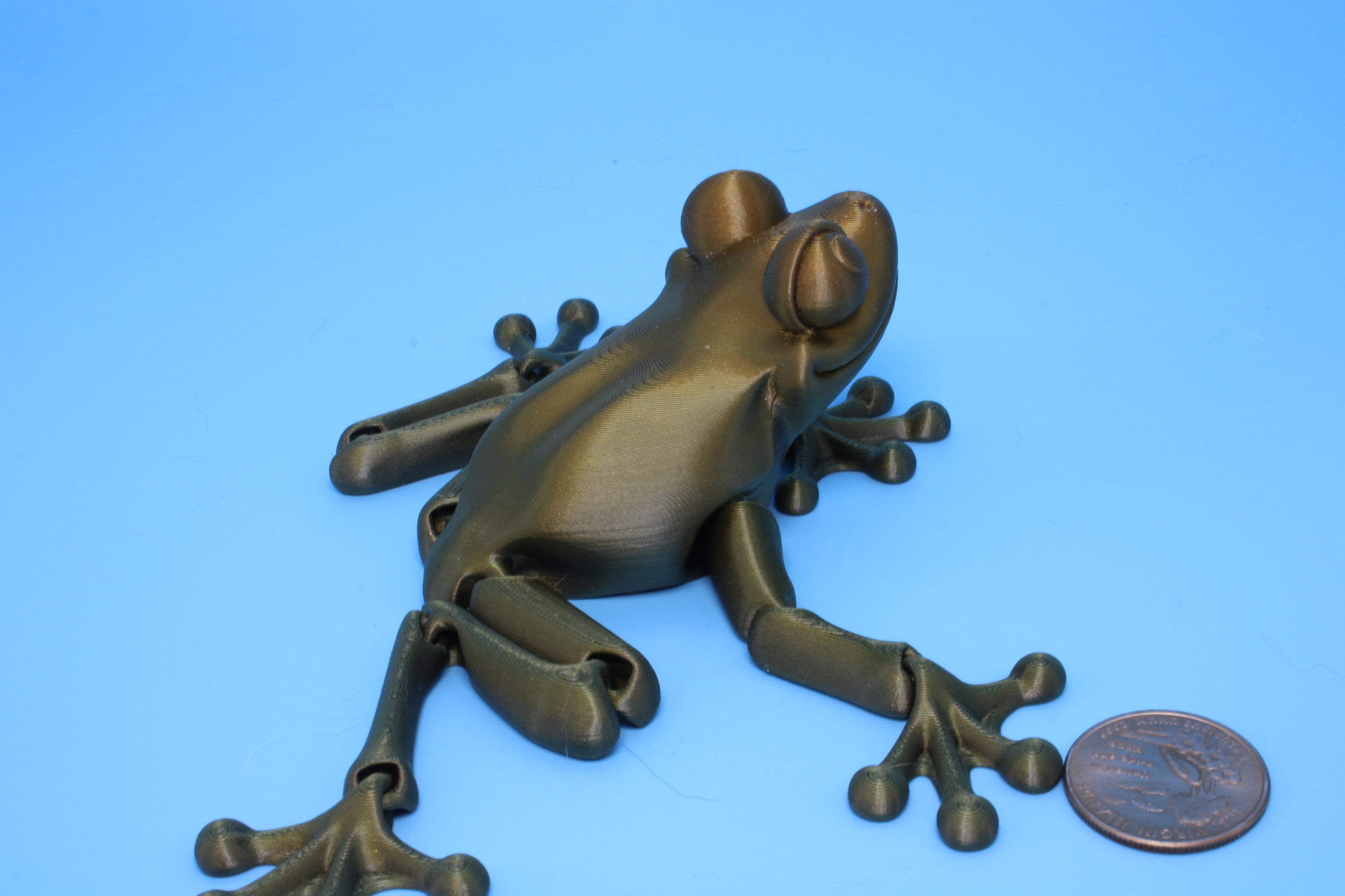Frog | Cute Flexi Toy | Articulating Frog | 3D printed Unique Fidget | Desk Buddy | Sensory Toy | Stim Toy | Small Flexi Toy.