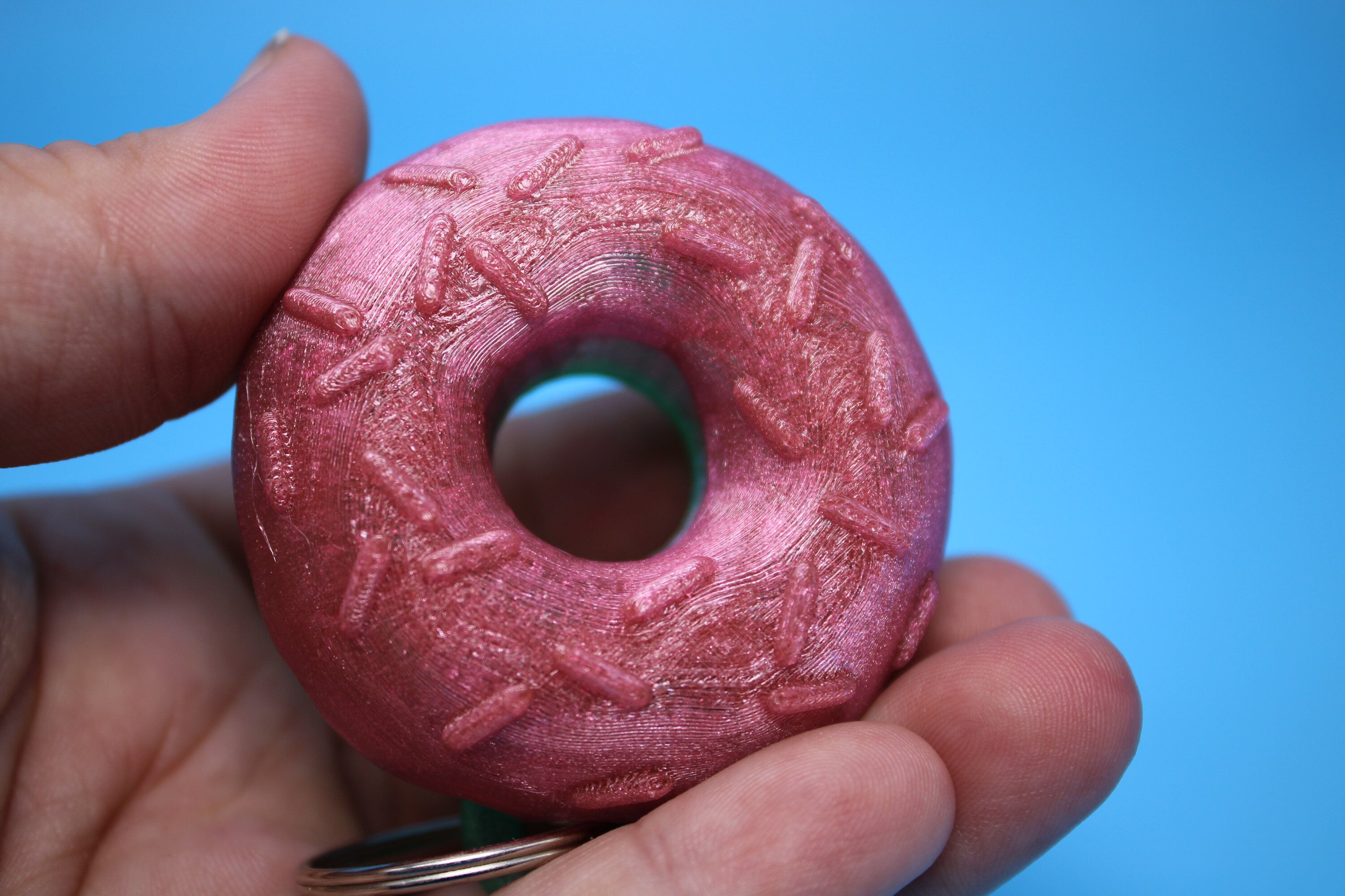 Doughnut Keychain | 3D Printed TPU | Squeezable.
