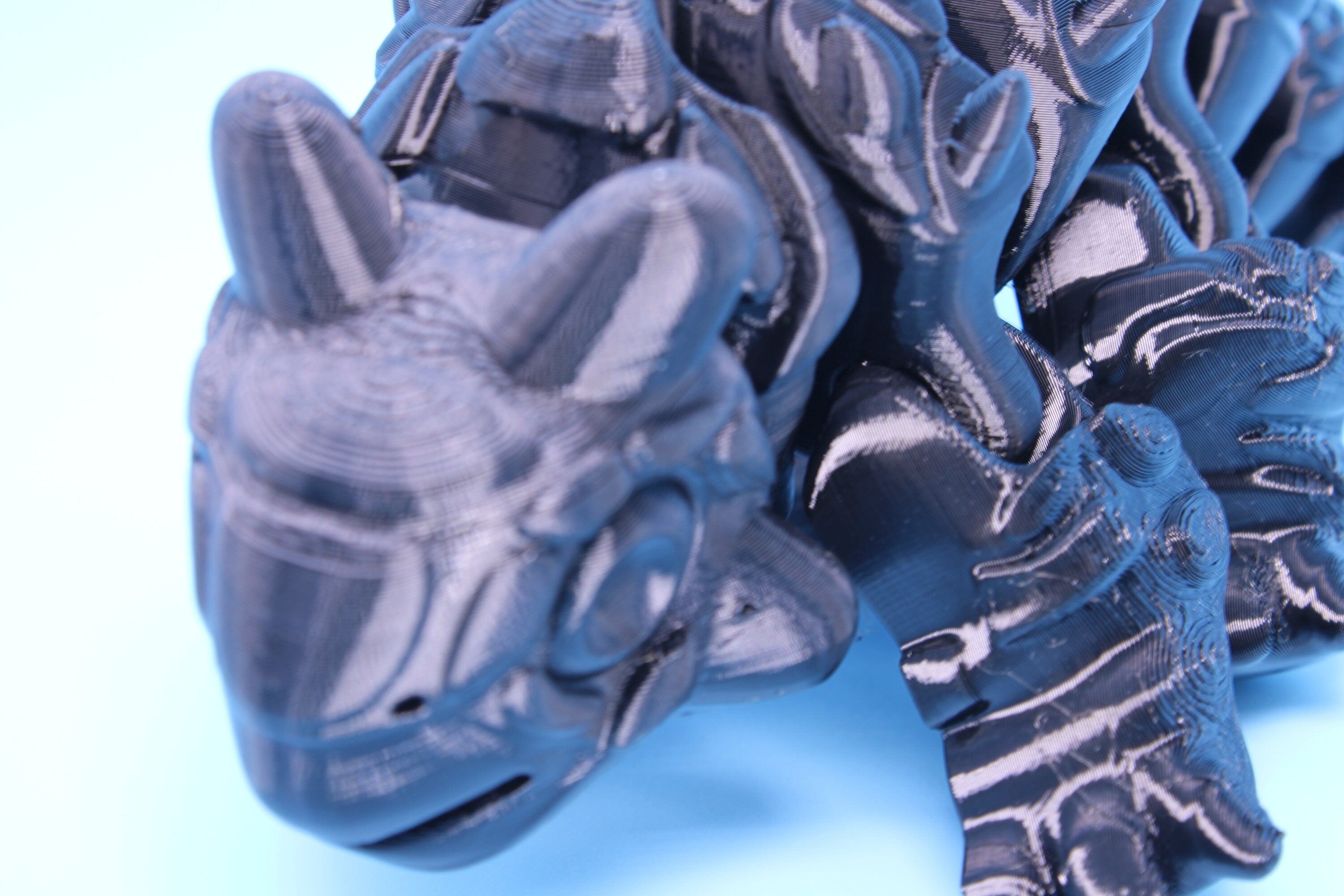 Dinosaur | Ankylosaurus- Black | 3D Printed Cute Dino | 7.25 inches | Fidget Toy | Articulating Dinosaur