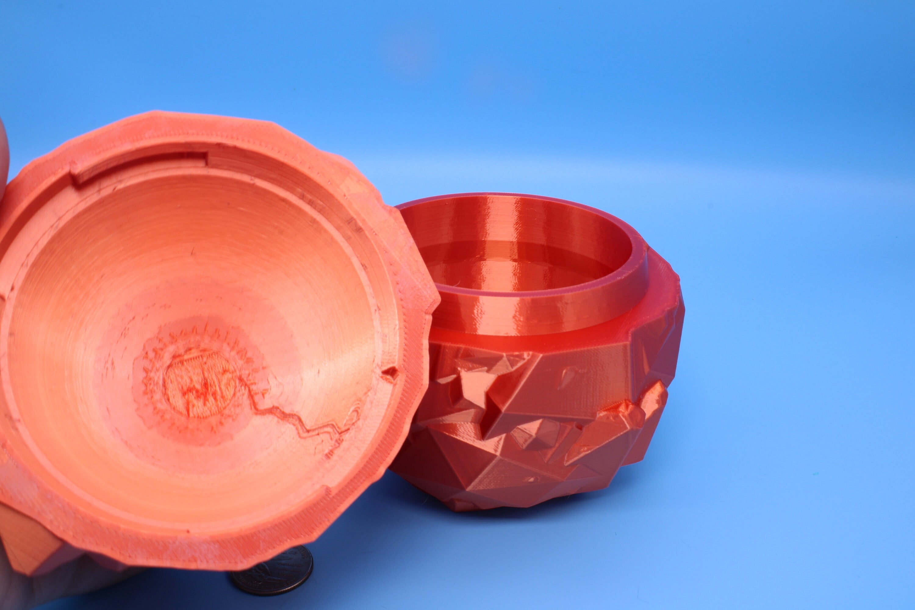 Crystal Dragon Egg- Orange | 3D printed Dragon Egg Storage! | 6 in. | Crystal Egg | Decorative Dragon Egg.