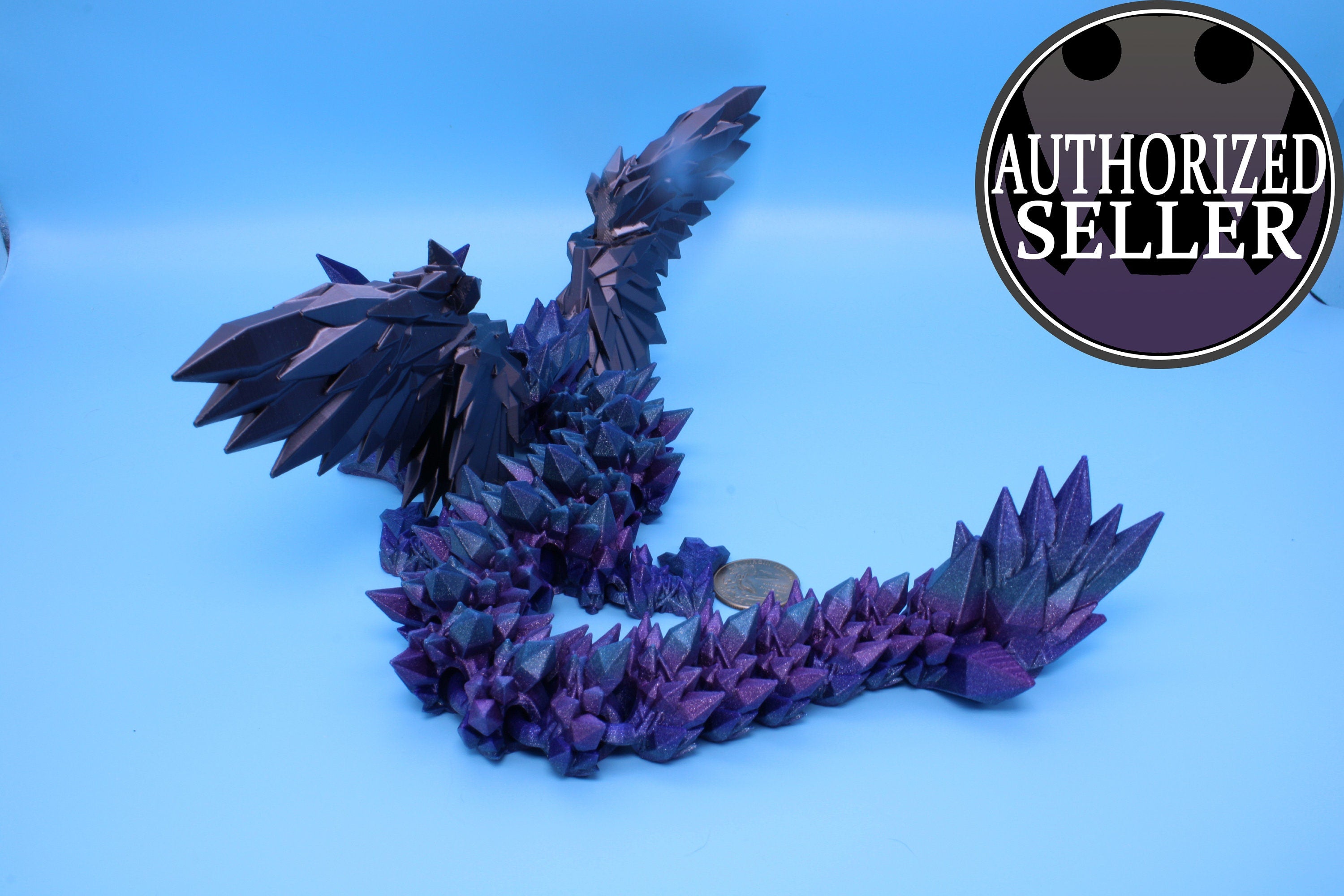 3D Printed Flexi Cinderwing3D Articulated Large Crystal Wing