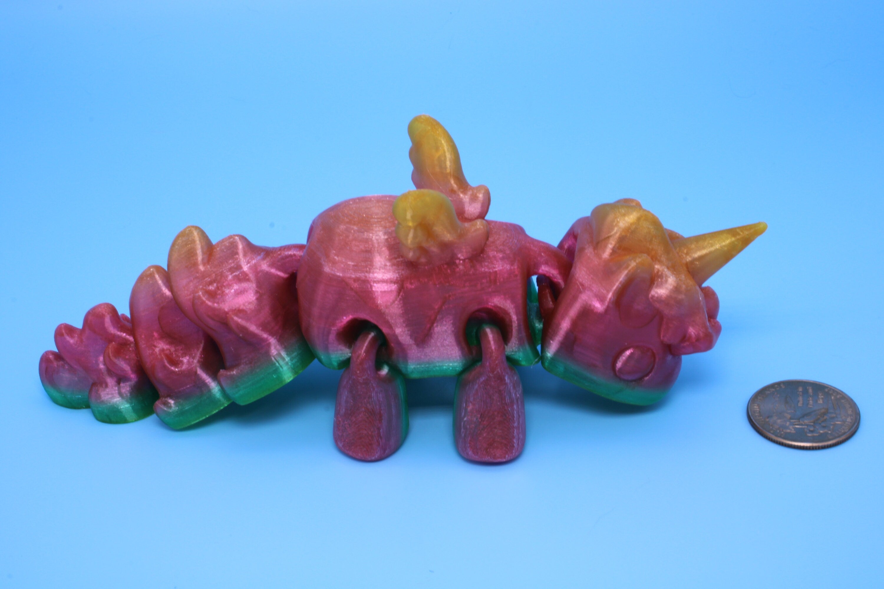 Unicorn with Wings | Flexible (TPU) | 3D Printed | Cute Unicorn | Sensory Toy | Fidget Toy | Articulating Unicorn.