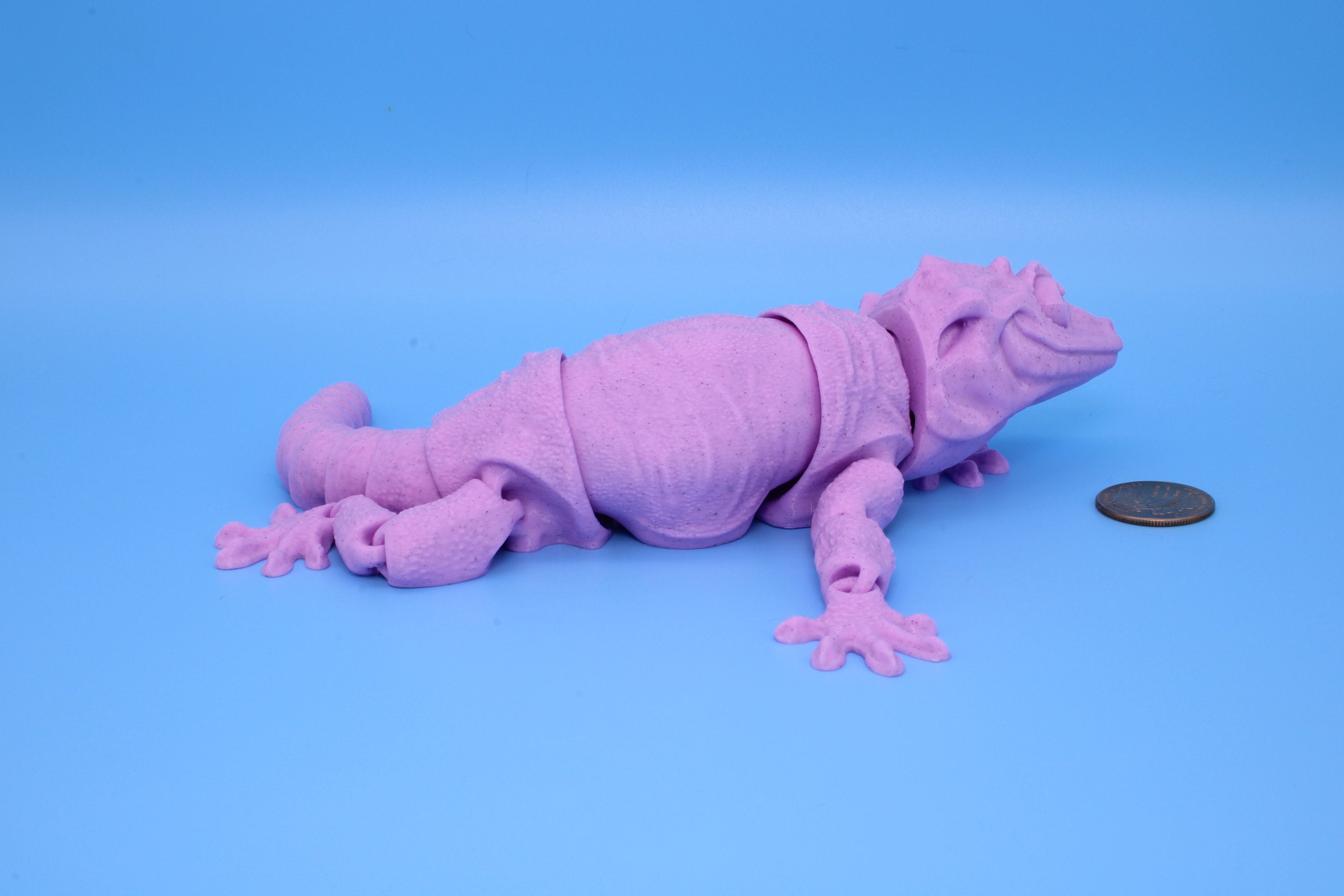 Gargoyle Gecko - Pink Chip | Flexi Toy | Articulating Fidget Toy | Made to Order