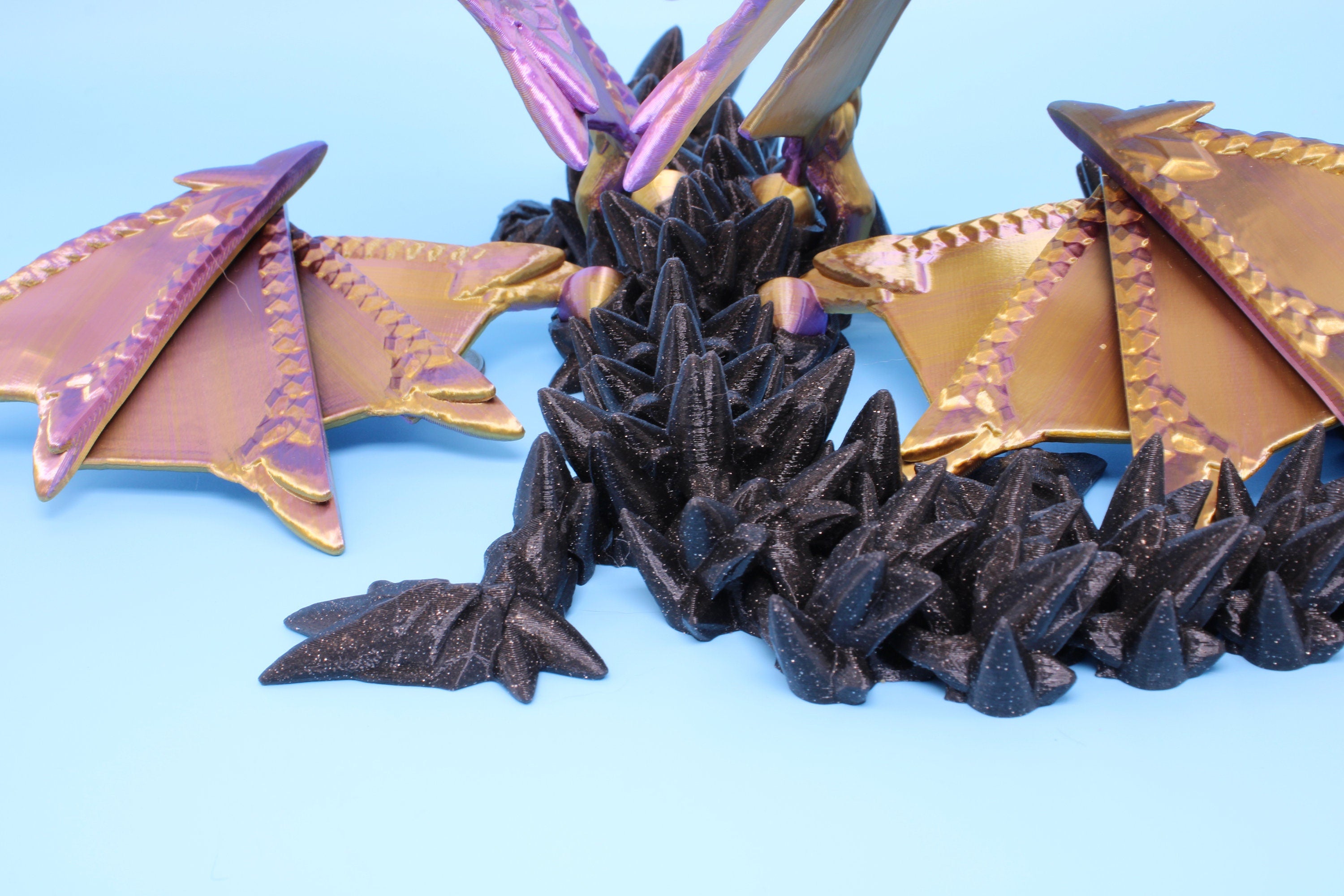 特撮 Dragon protein Spike Wing Dragon | 3D Printed Articulating Dragon 19 in.