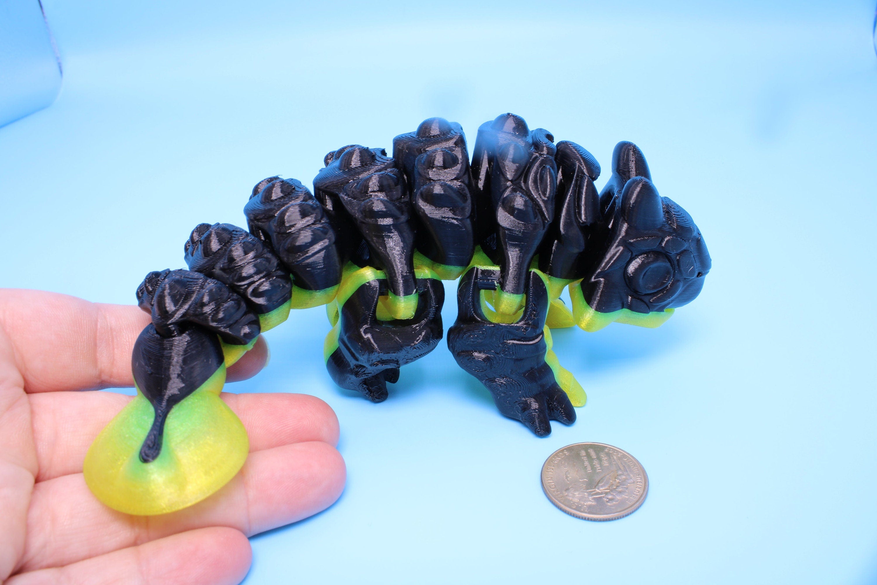 Copy of Dinosaur | Ankylosaurus- Black & Yellow | 3D Printed Cute Dino | 7.25 inches | Fidget Toy | Articulating Dinosaur