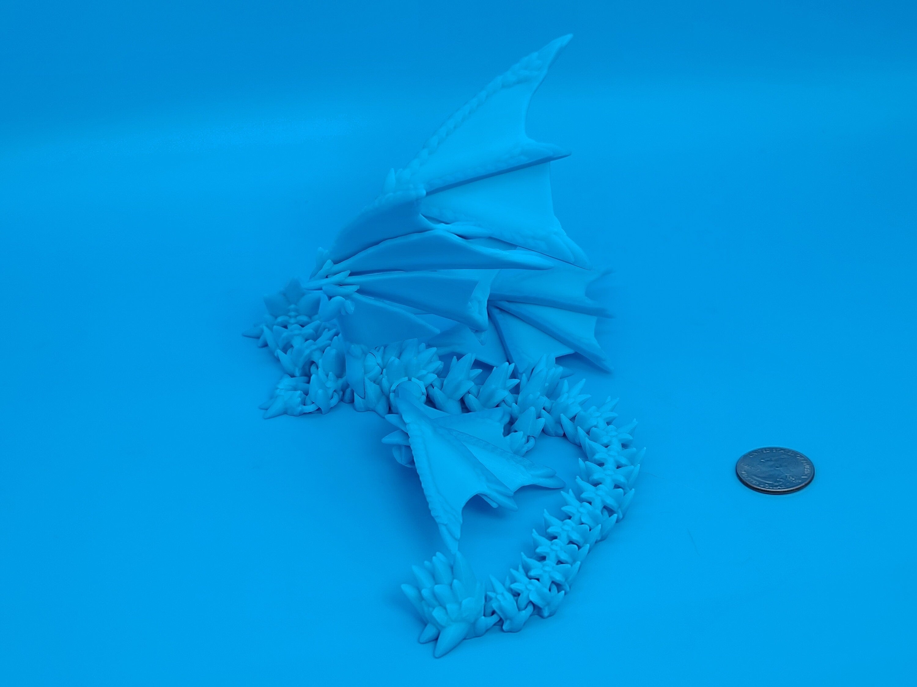 Spike Dragon with wings | 3D Printed Articulating Dragon 11 in.