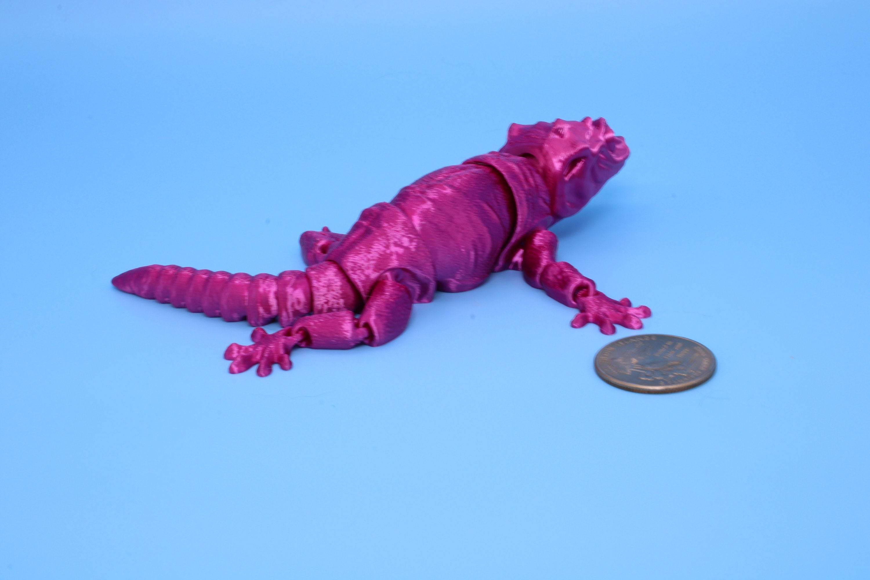 Gargoyle Gecko - Pink | Flexi Toy | Articulating Fidget Toy | 6in.