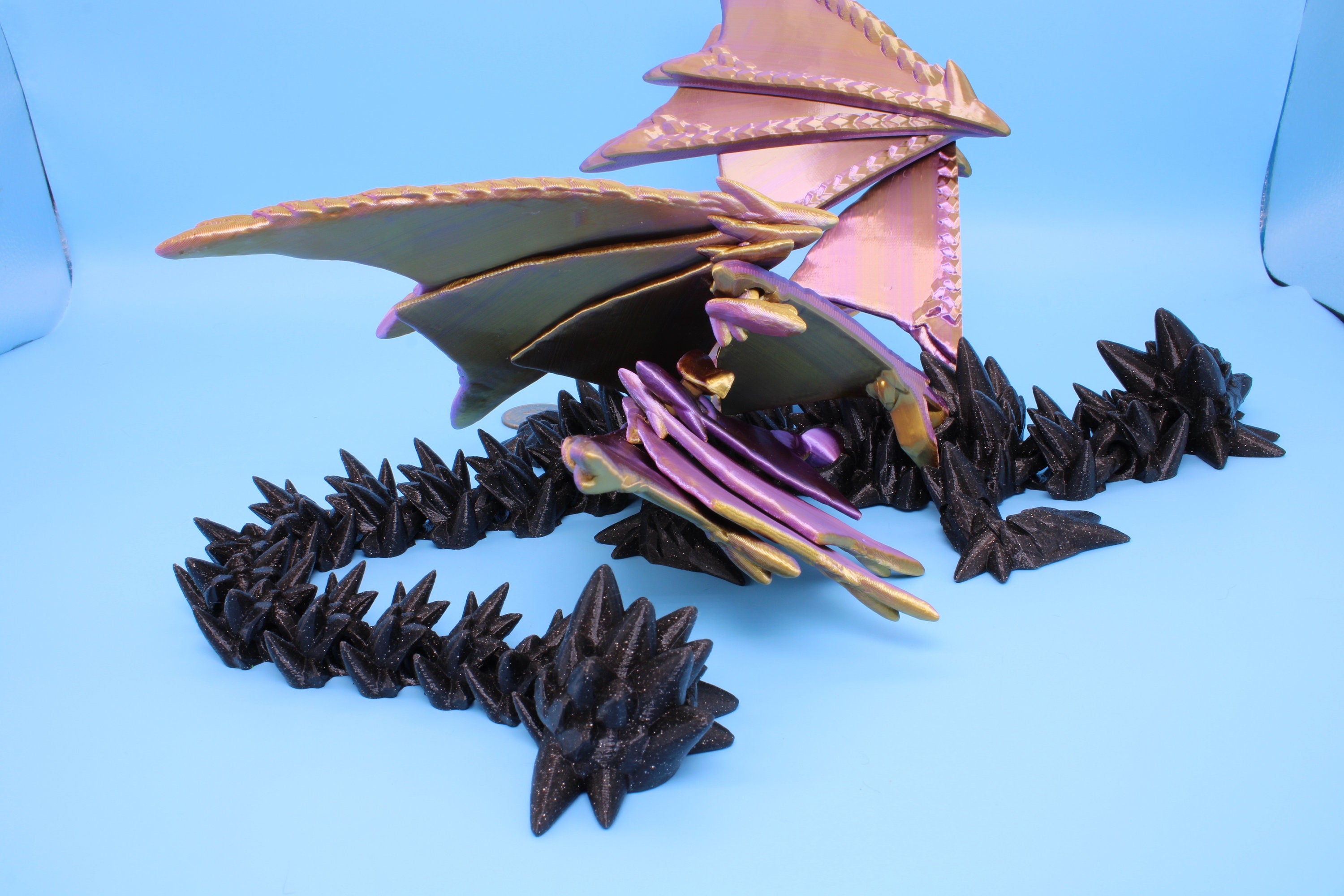 Spike Wing Dragon | 3D Printed Articulating Dragon 19 in.