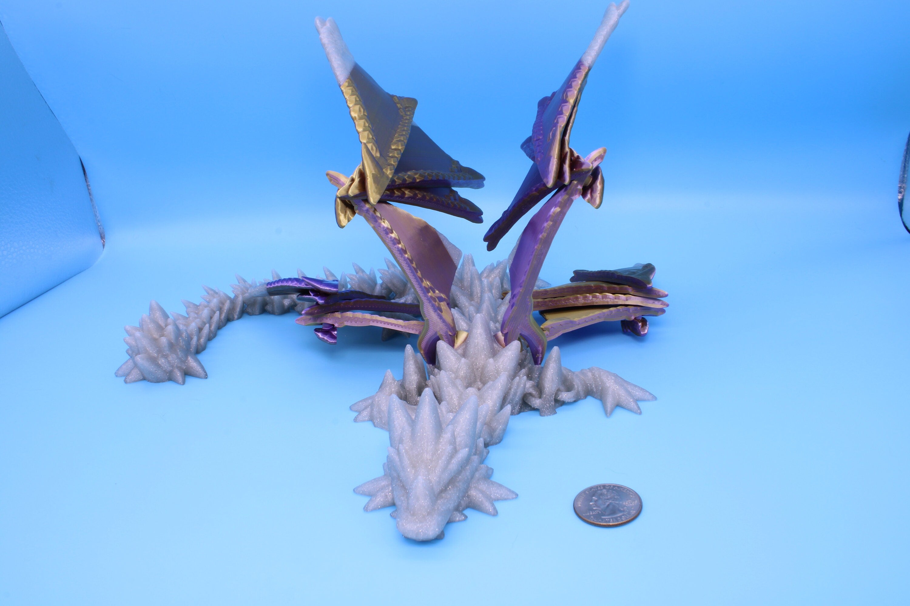 Spike Wing Dragon | 3D Printed Articulating Dragon 19 in.