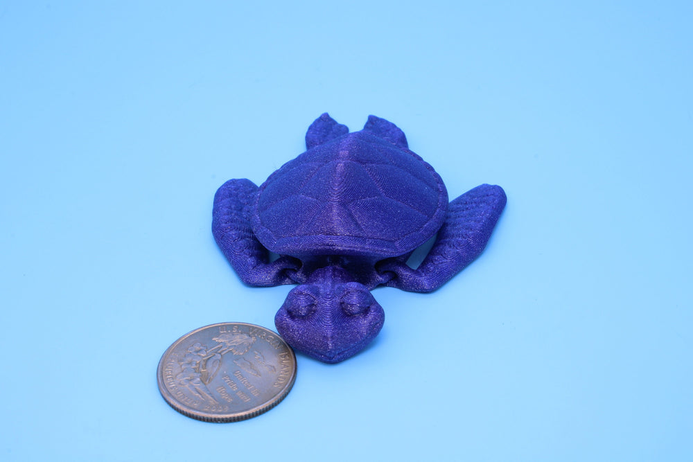 Turtle- Miniature, Articulating, 3D printed