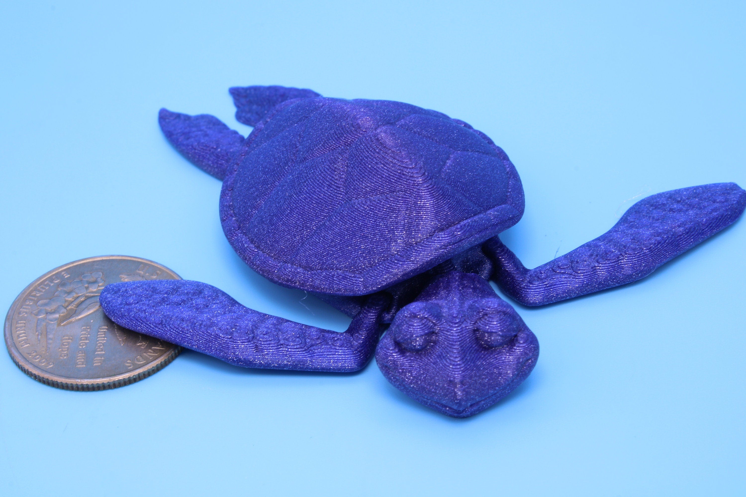 Turtle- Miniature, Articulating, 3D printed