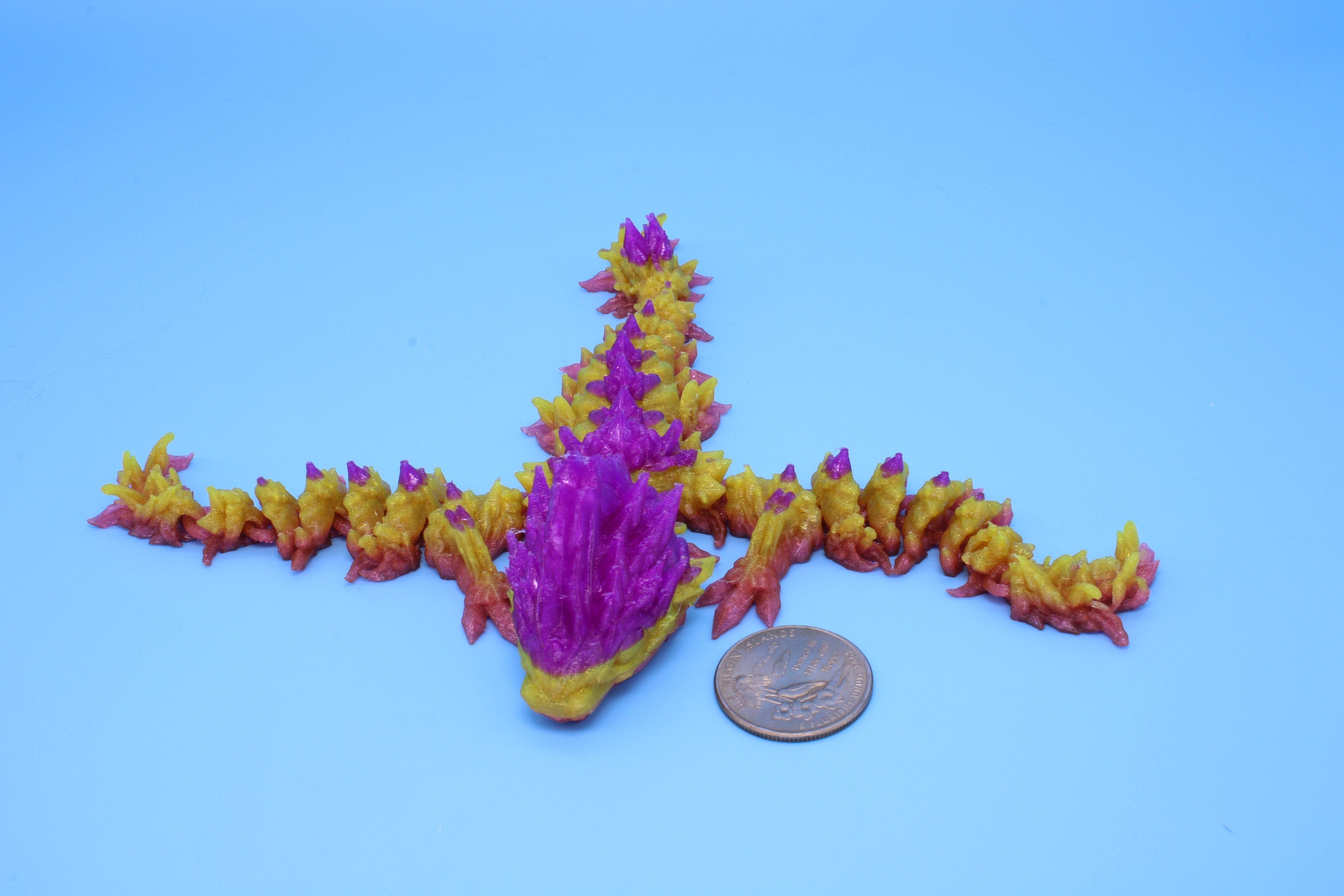 Jellyfish Dragon 3D printed, Articulating