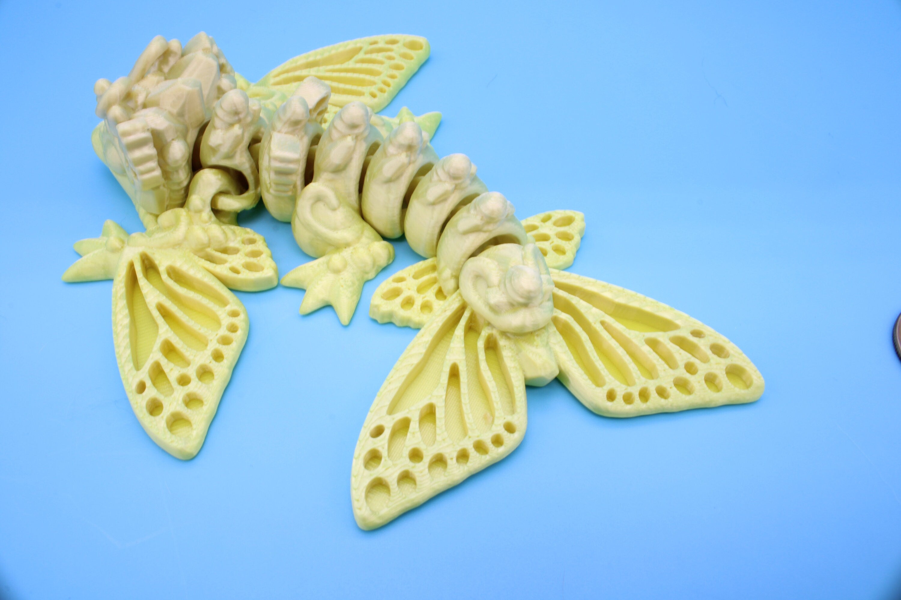 Butterfly Wyvern | 3D Printed | Wyvern Dragon | 6 in. | Dragon Toy | Fidget Toy | Flexi Dragon.