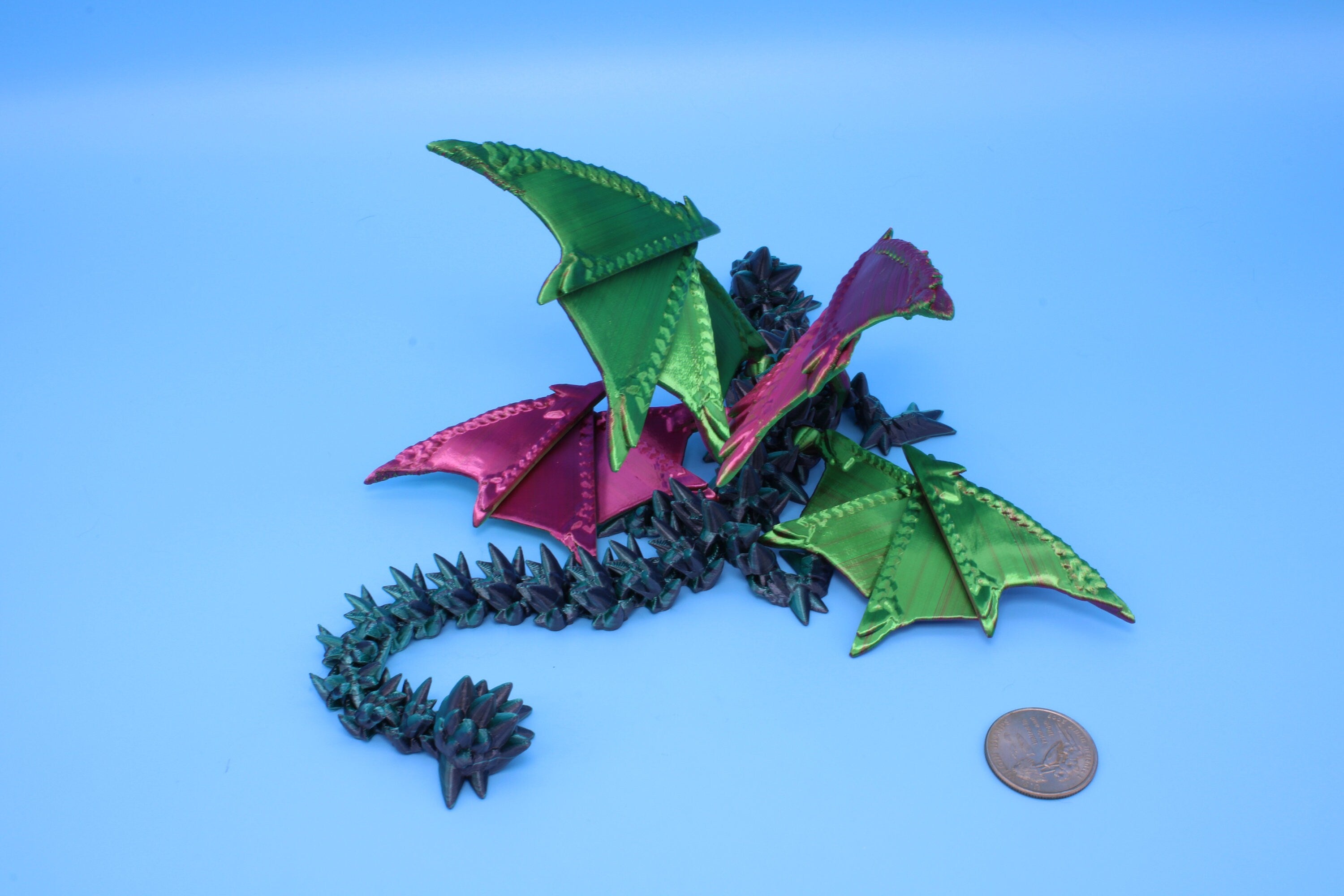 Spike Wing Dragon | 3D Printed Articulating Dragon 11.5 in.