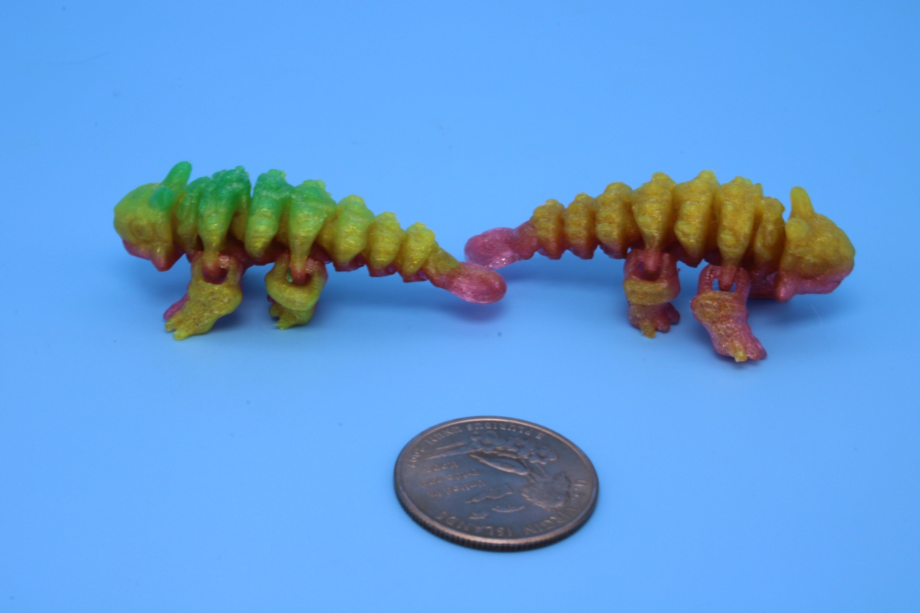 Dinosaur | Ankylosaurus - 2 Pack | 3D Printed Cute Dino | 2.2 inches | Fidget Toy | Articulating Dinosaur (TPU)
