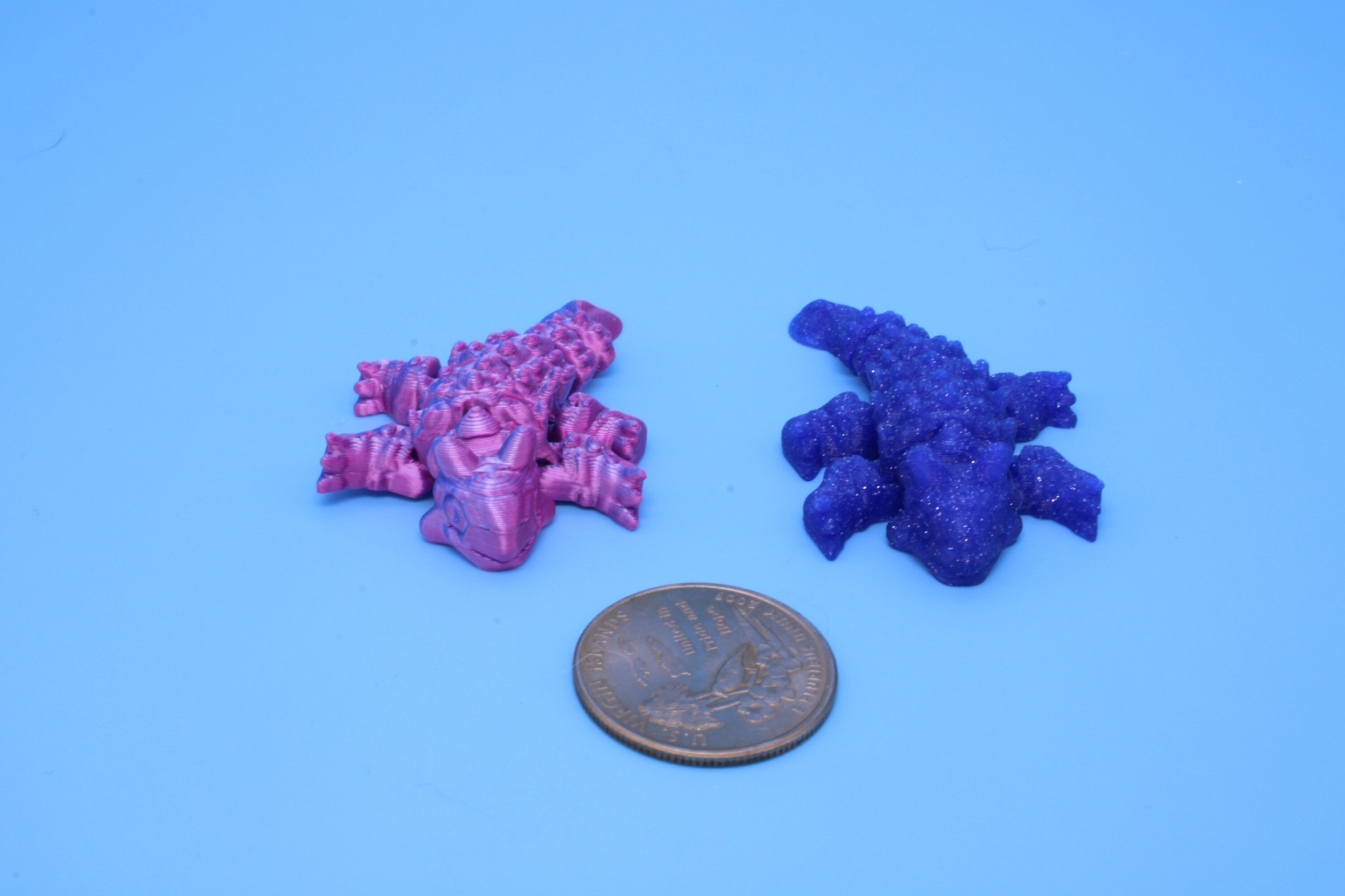 Dinosaur | Ankylosaurus - 2 Pack | 3D Printed Cute Dino | 2.2 inches | Fidget Toy | Articulating Dinosaur