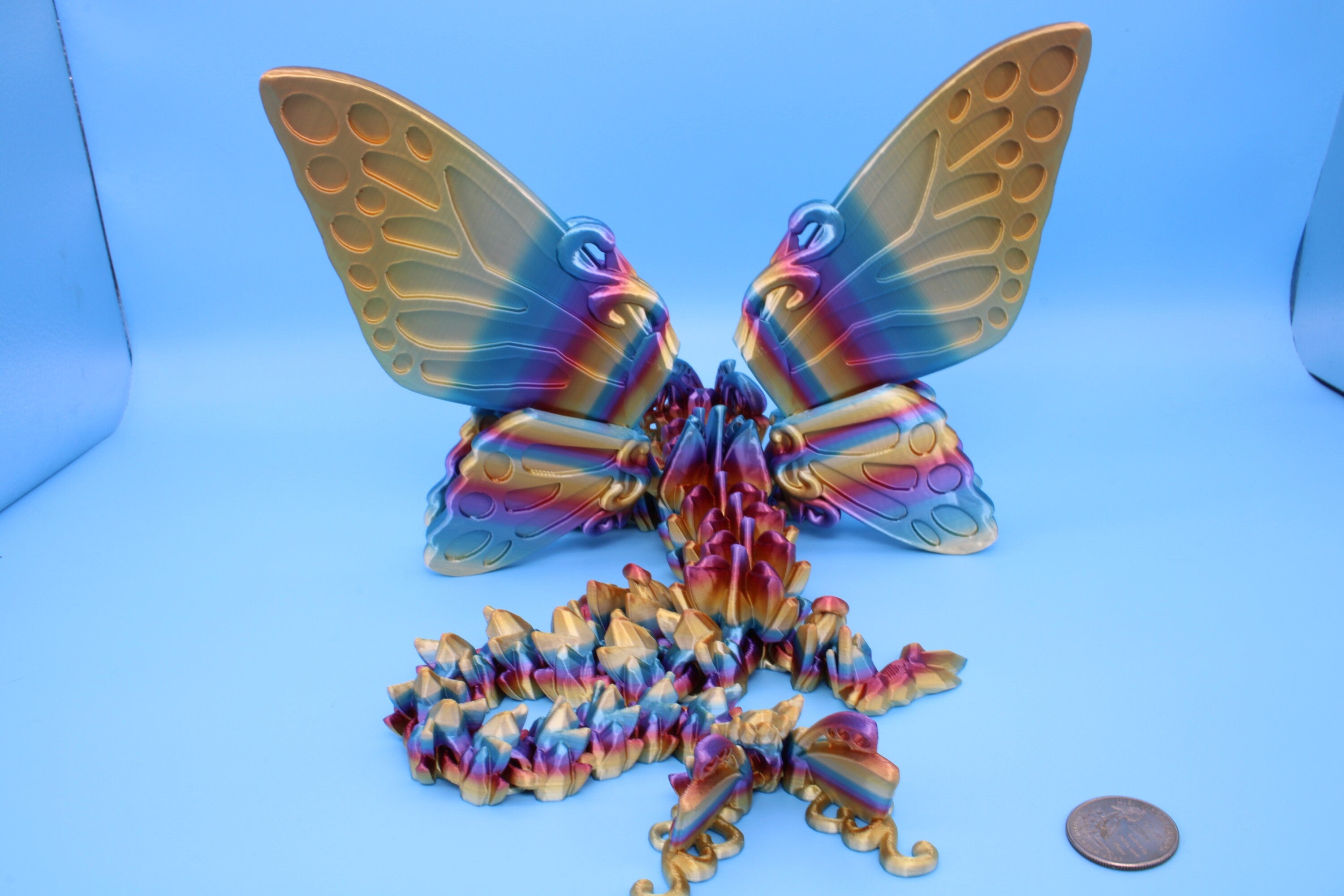 Butterfly Wing Dragon | 3D Printed Articulating Dragon 18 in.