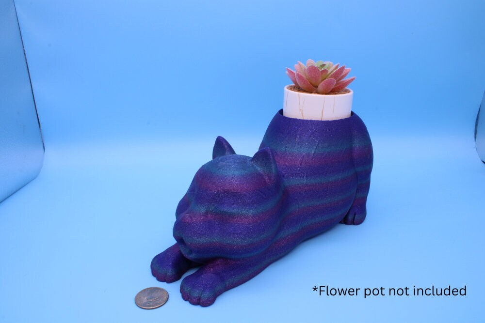 Cat- Flower Pot, or Small Dish | 3D Printed