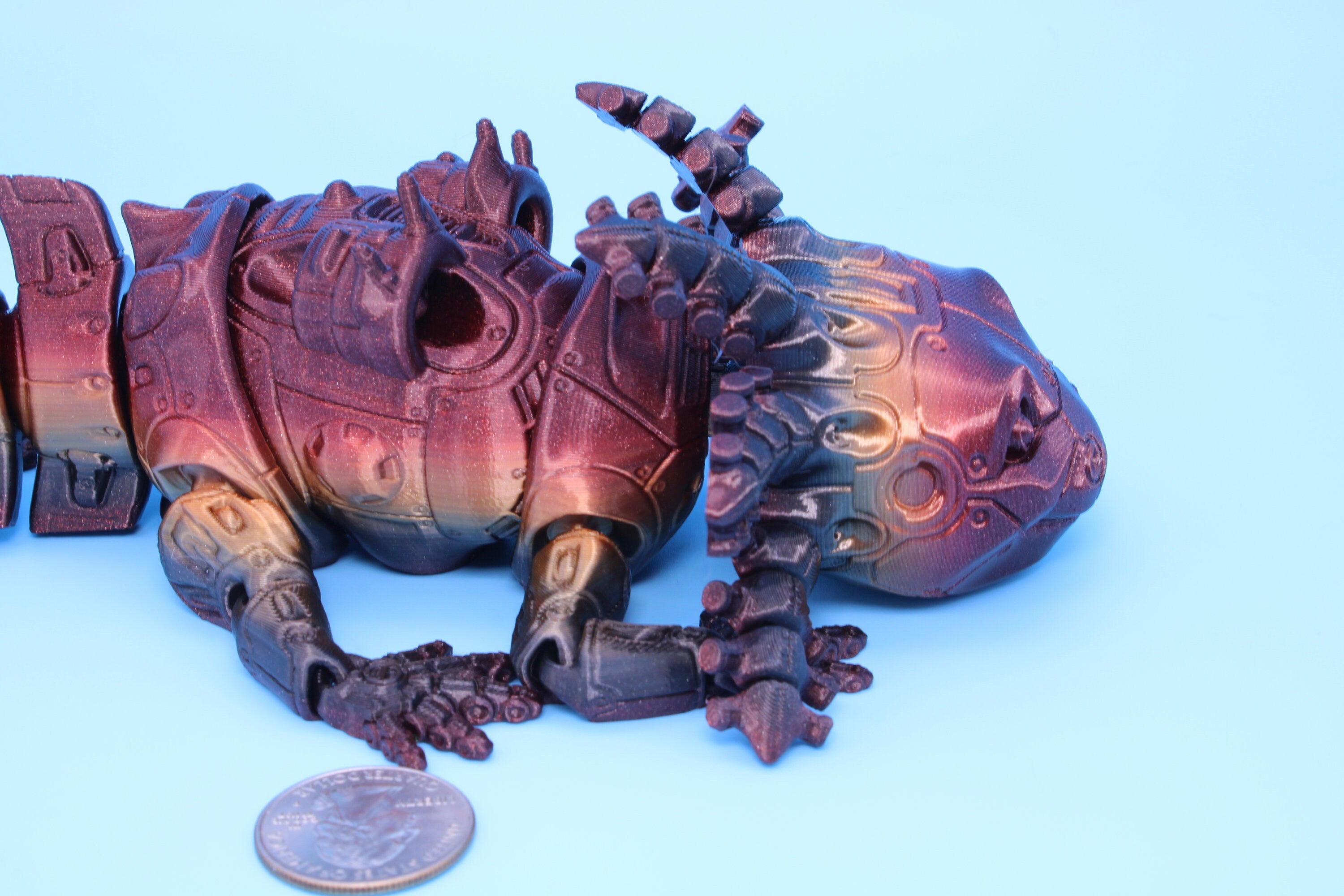 Robolotl the Robot Axolotl | Flexi Toy | Articulating Fidget Toy | Made to Order
