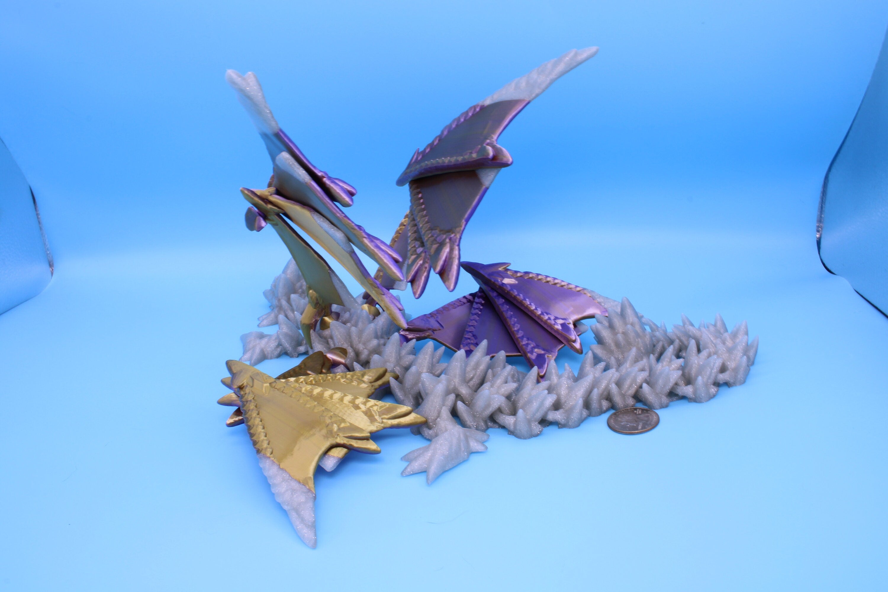 Spike Wing Dragon | 3D Printed Articulating Dragon 19 in.