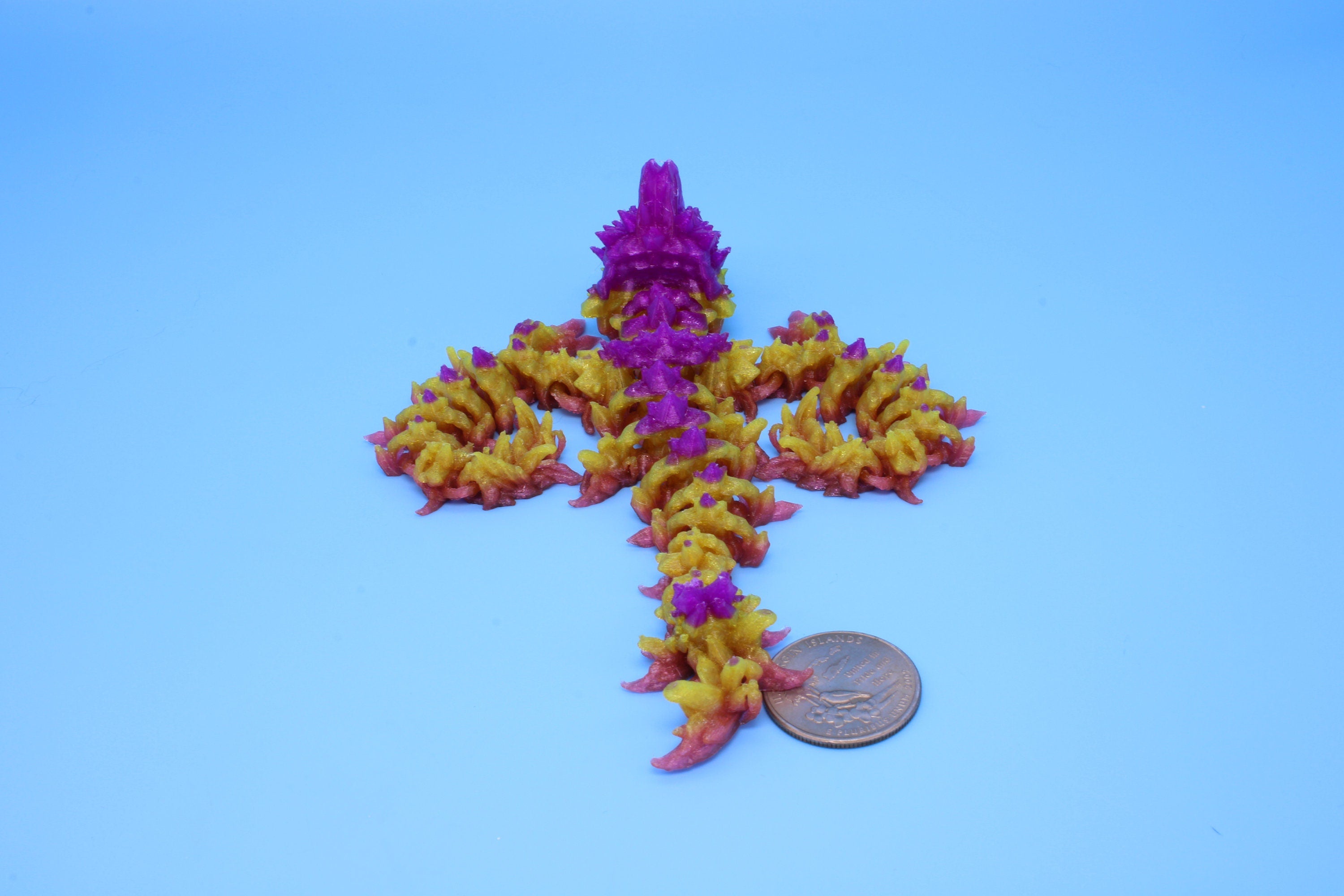 Jellyfish Dragon 3D printed, Articulating