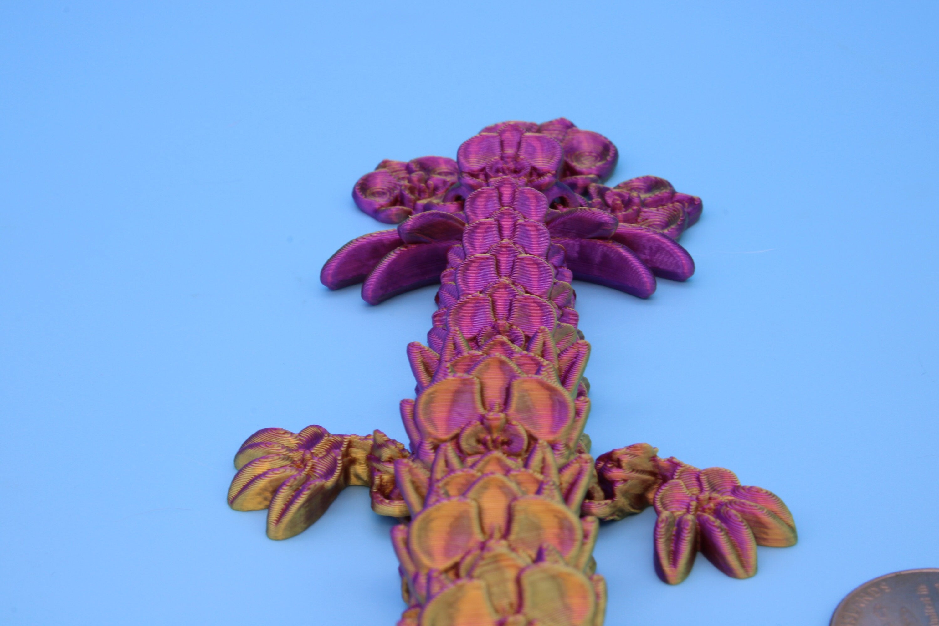 Baby Orchid Dragon | 3D Printed | Flexi Toy | 7.5 in.