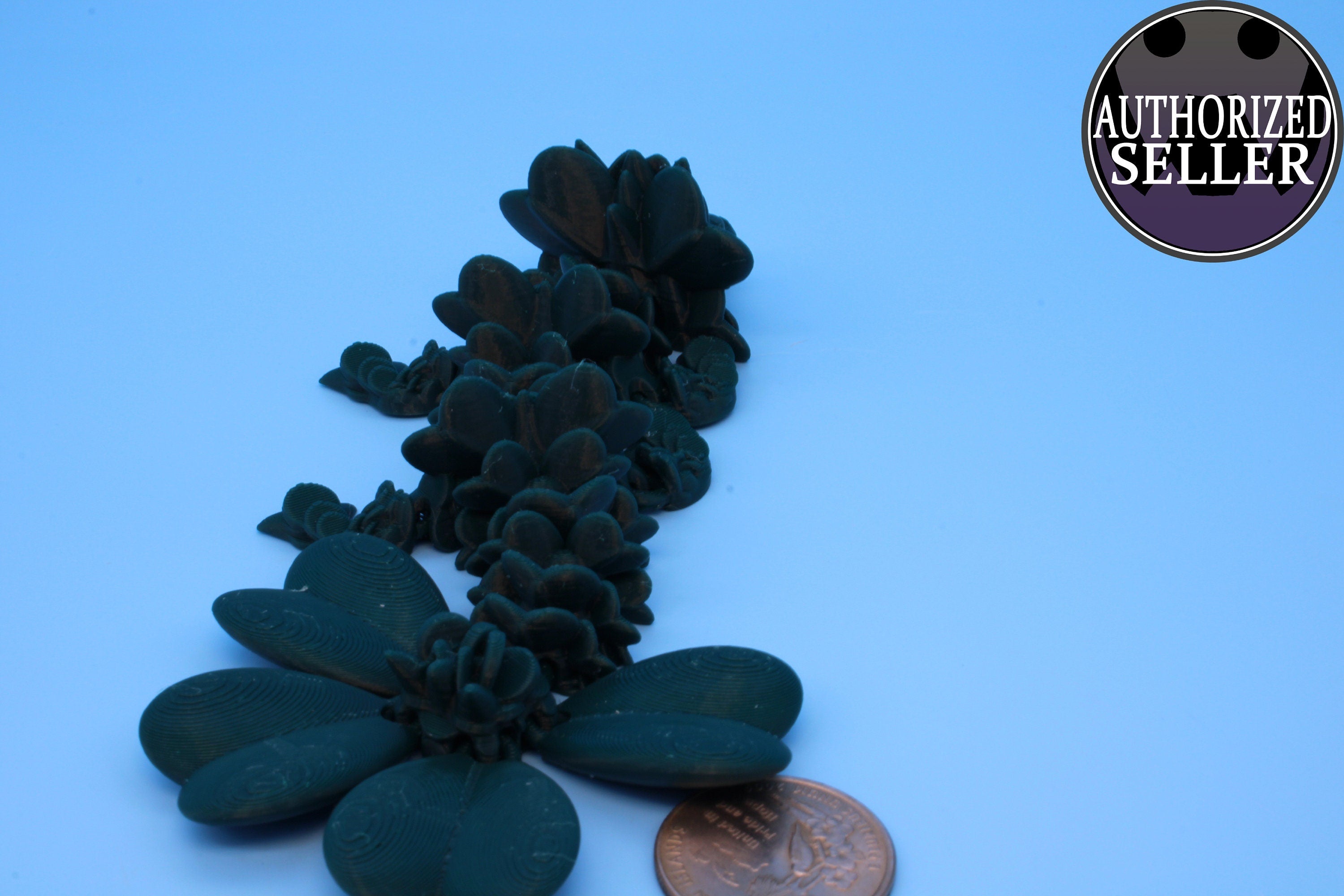 Baby Clover Dragon | 3D printed Articulating Dragon Fidget Toy | Flexi | 6 in Lucky Dragon | 4 Leaf Clover