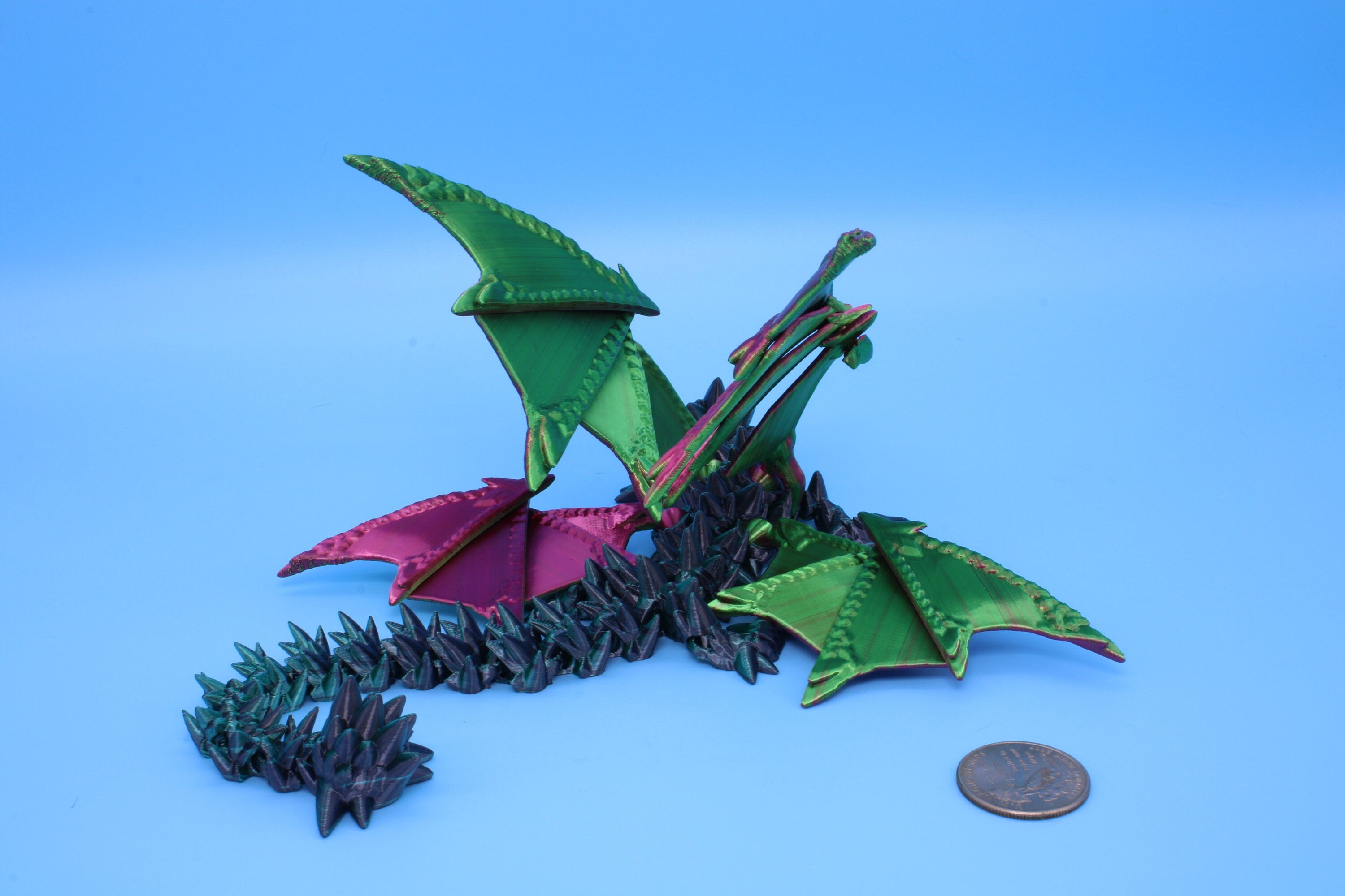 Spike Wing Dragon | 3D Printed Articulating Dragon 11.5 in.